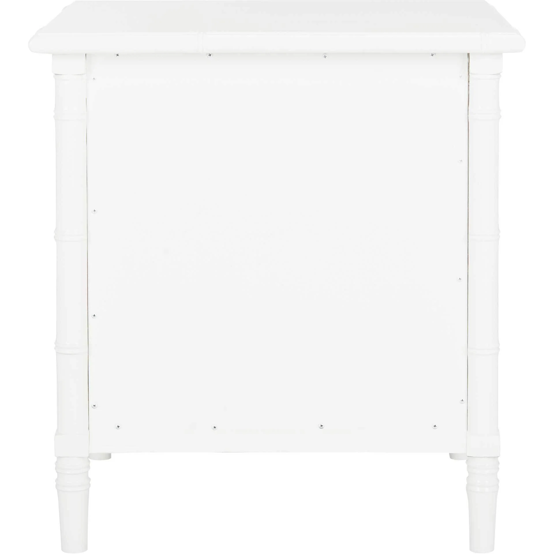 Mitchell 3 Drawer Bamboo Nightstand White - Image 4