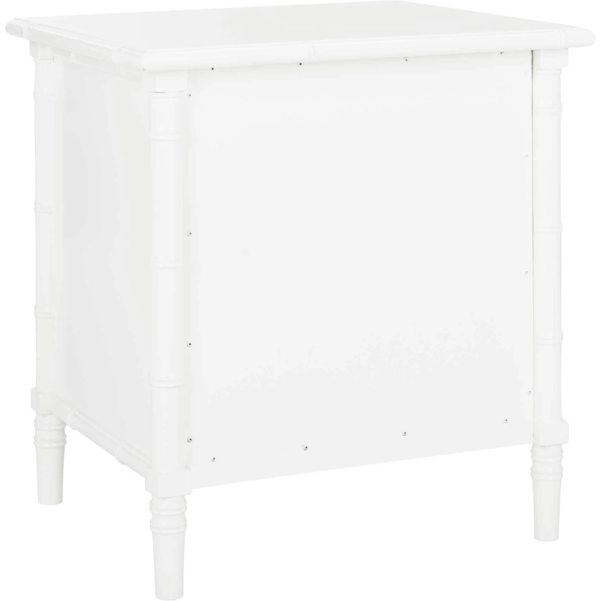 Mitchell 3 Drawer Bamboo Nightstand White - Image 5