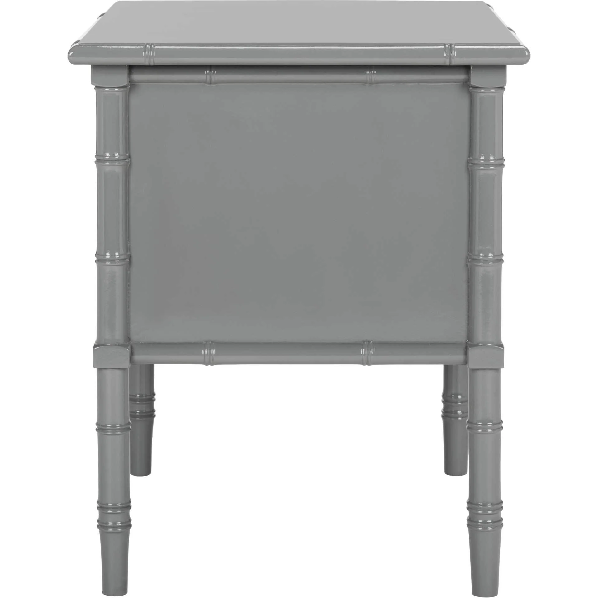 Mitchell Coastal 2 Drawer Bamboo Nightstand Gray - Image 3