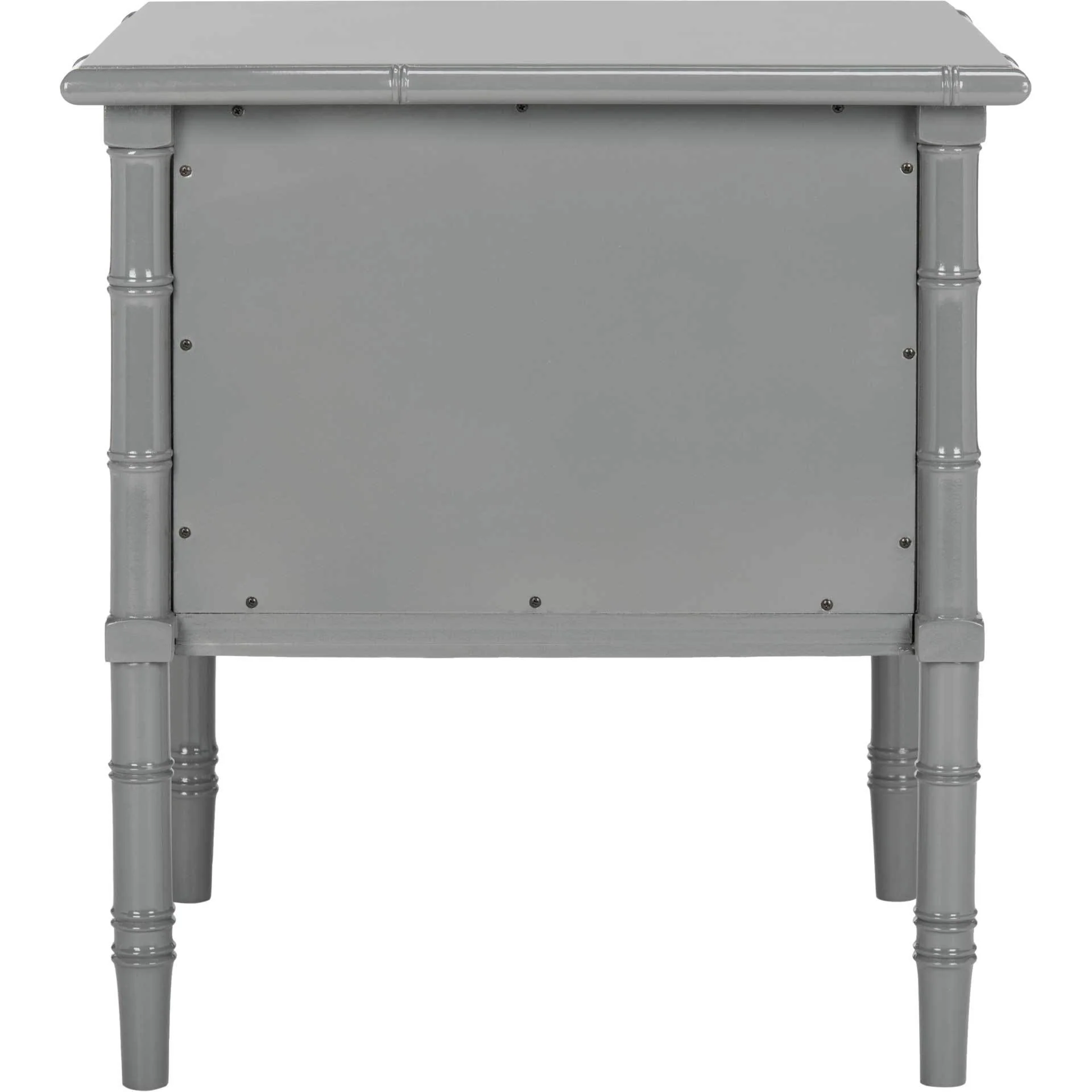 Mitchell Coastal 2 Drawer Bamboo Nightstand Gray - Image 4