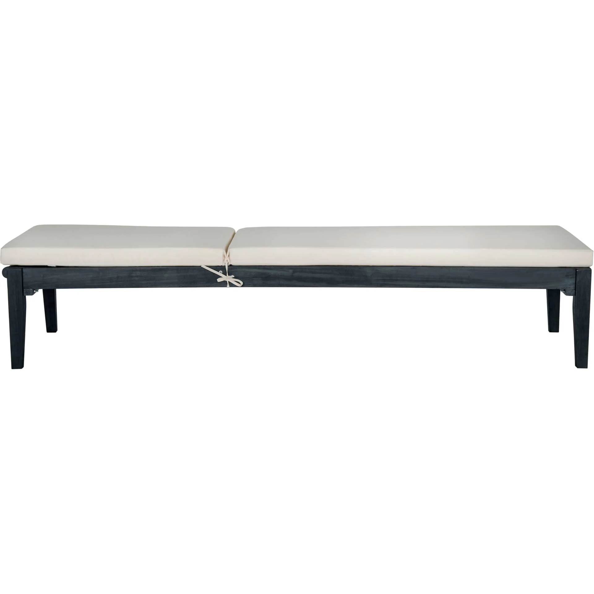 Modern Acacia Sunlounger Dark Slate Gray/Beige - Image 3