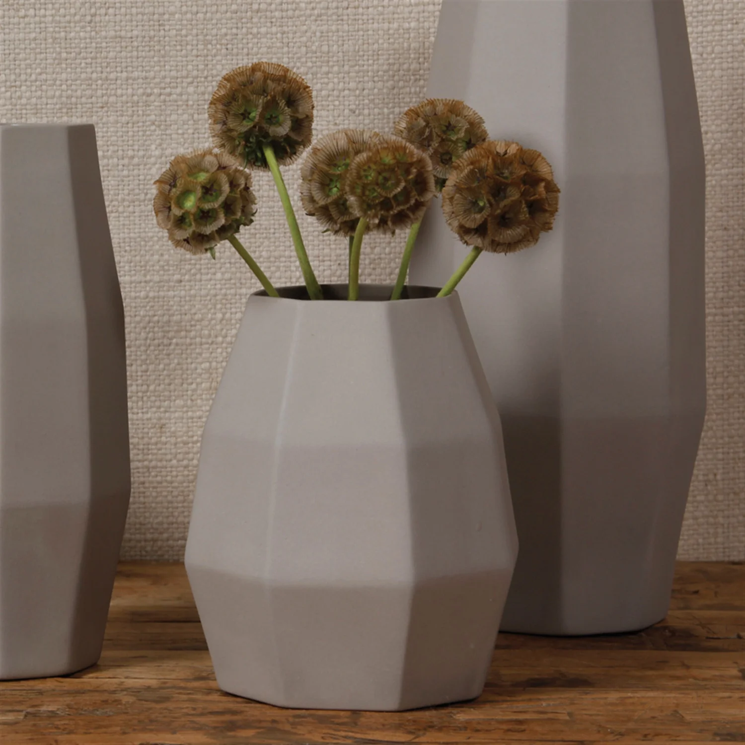 Modern Small Ceramic Vase Gray - Image 2