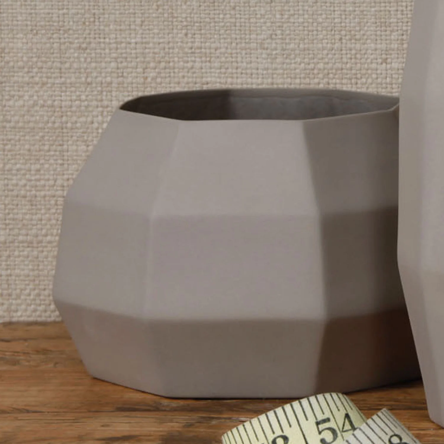 Modern Wide Ceramic Vase Gray - Image 2