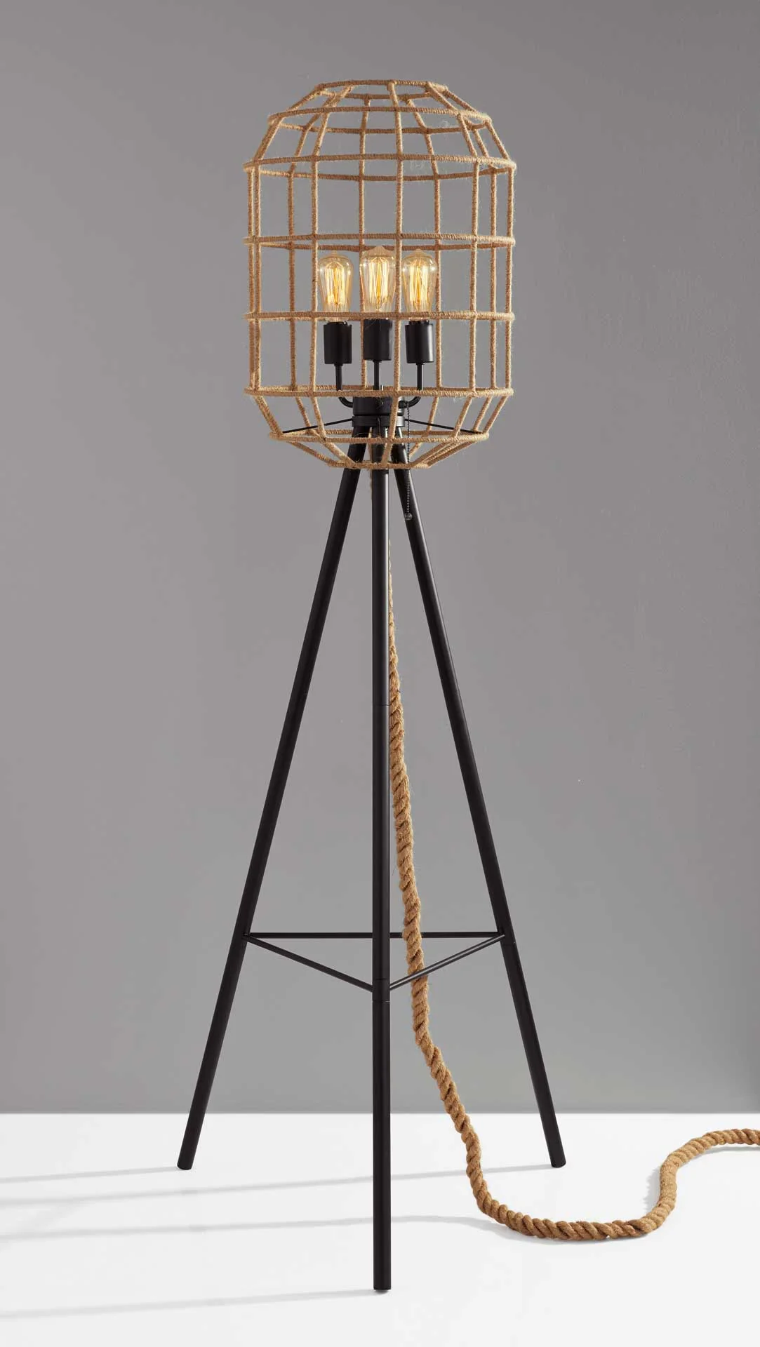Molde Floor Lamp Black/Natural - Image 2