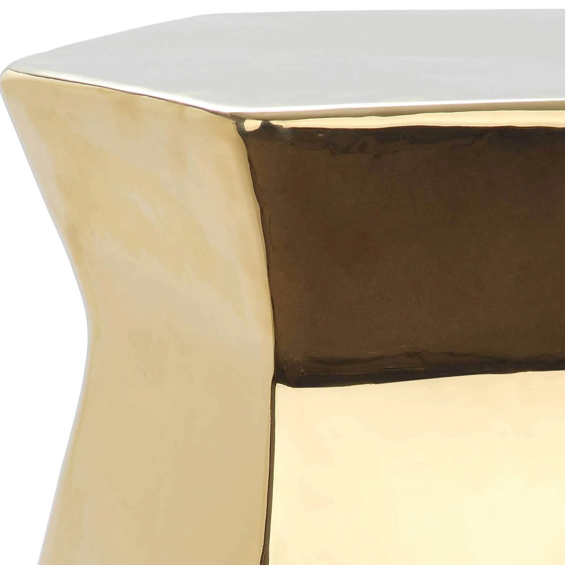 Molly Hexagon Garden Stool Gold - Image 2