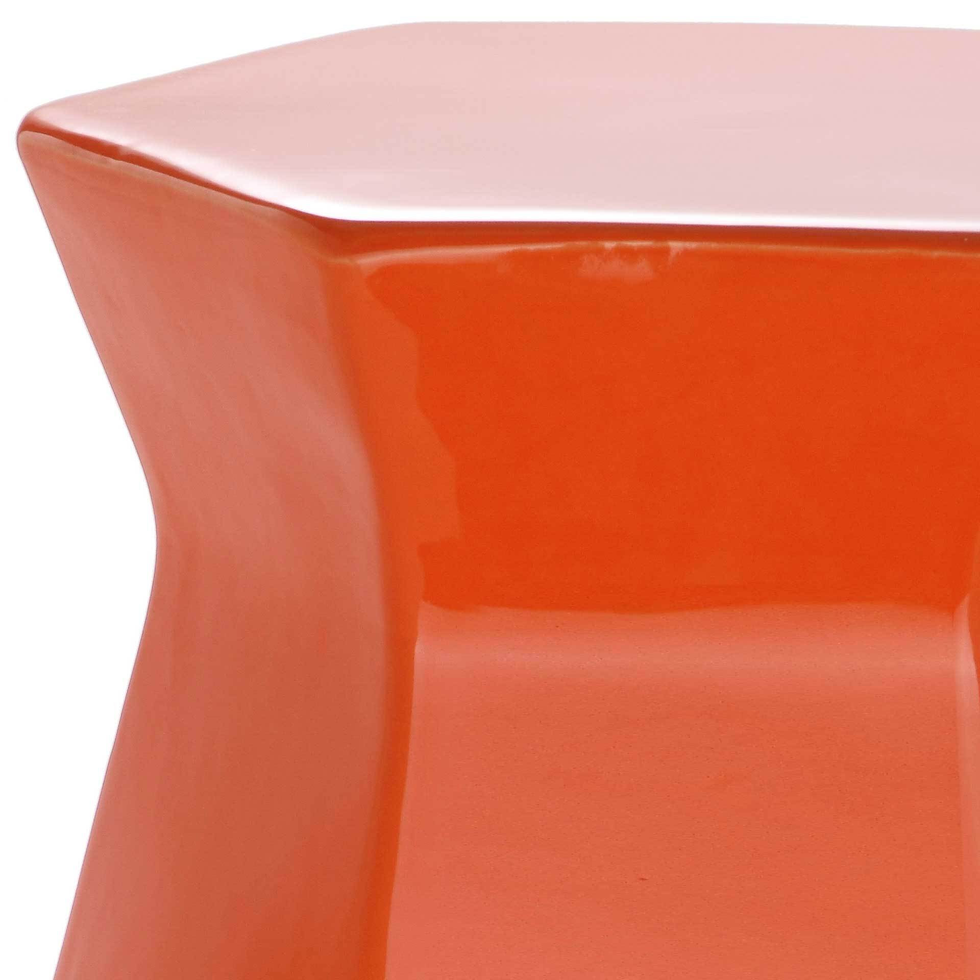 Molly Hexagon Garden Stool Orange - Image 2