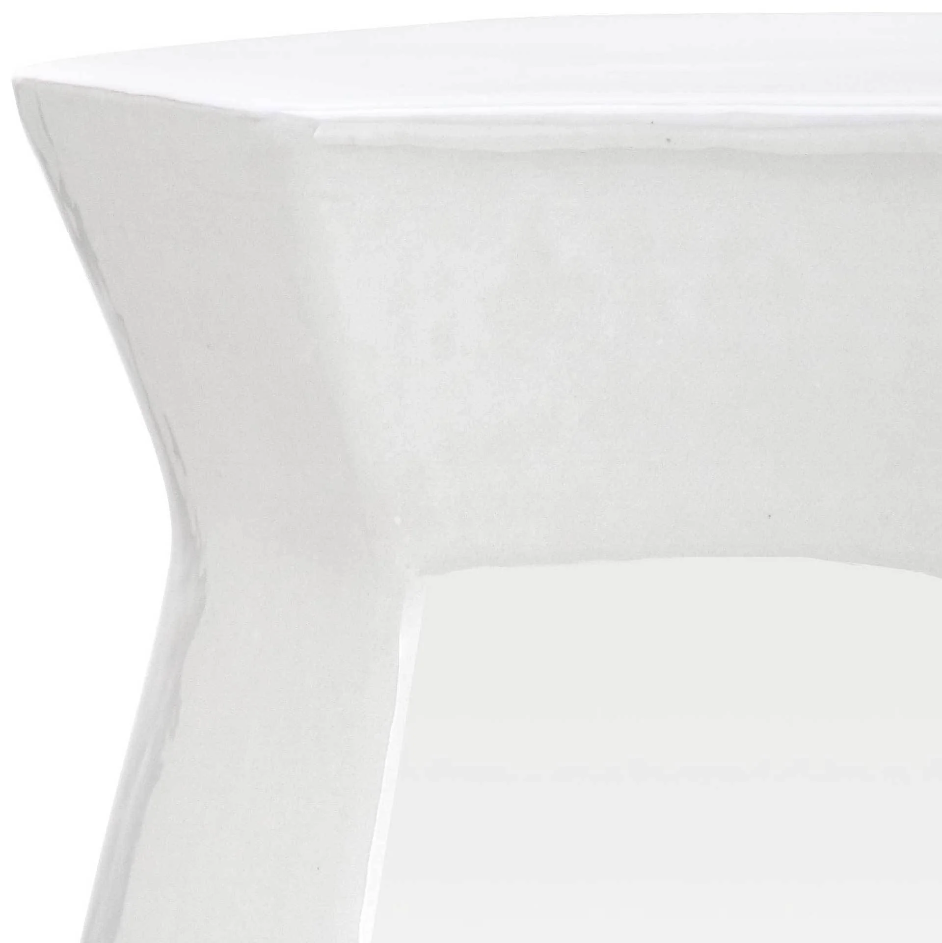 Molly Hexagon Garden Stool White - Image 2