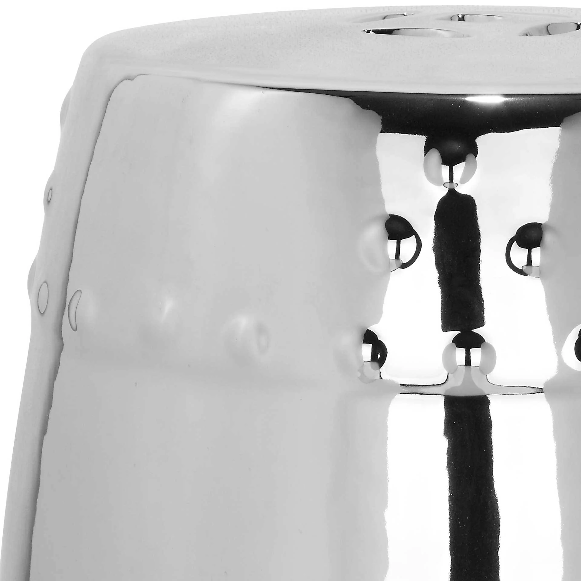 Molly Ming Garden Stool Silver - Image 2