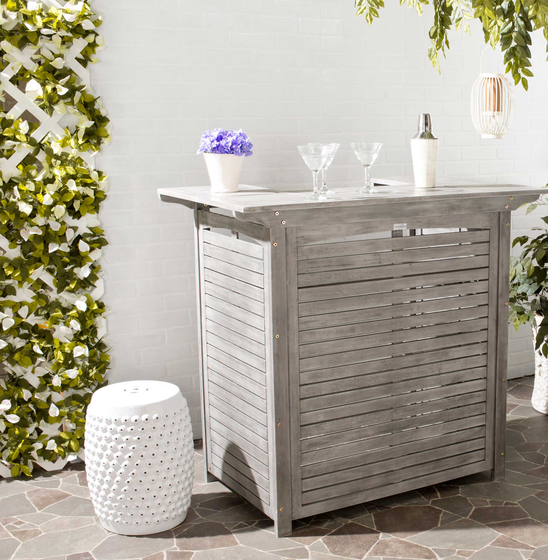 Momina Bar Table Gray Wash - Image 4