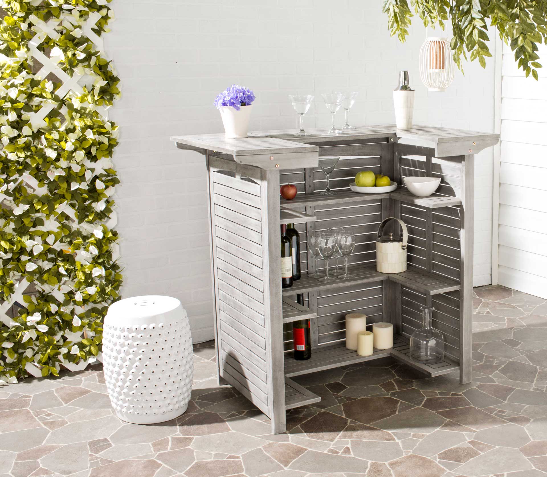 Momina Bar Table Gray Wash - Image 5