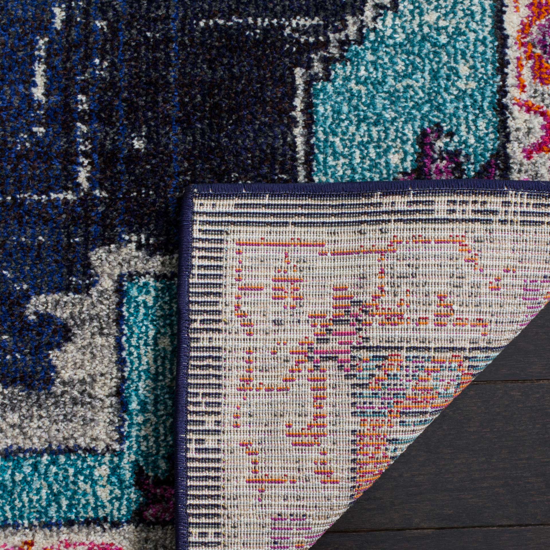 Monaco Black/Blue Area Rug - Image 4
