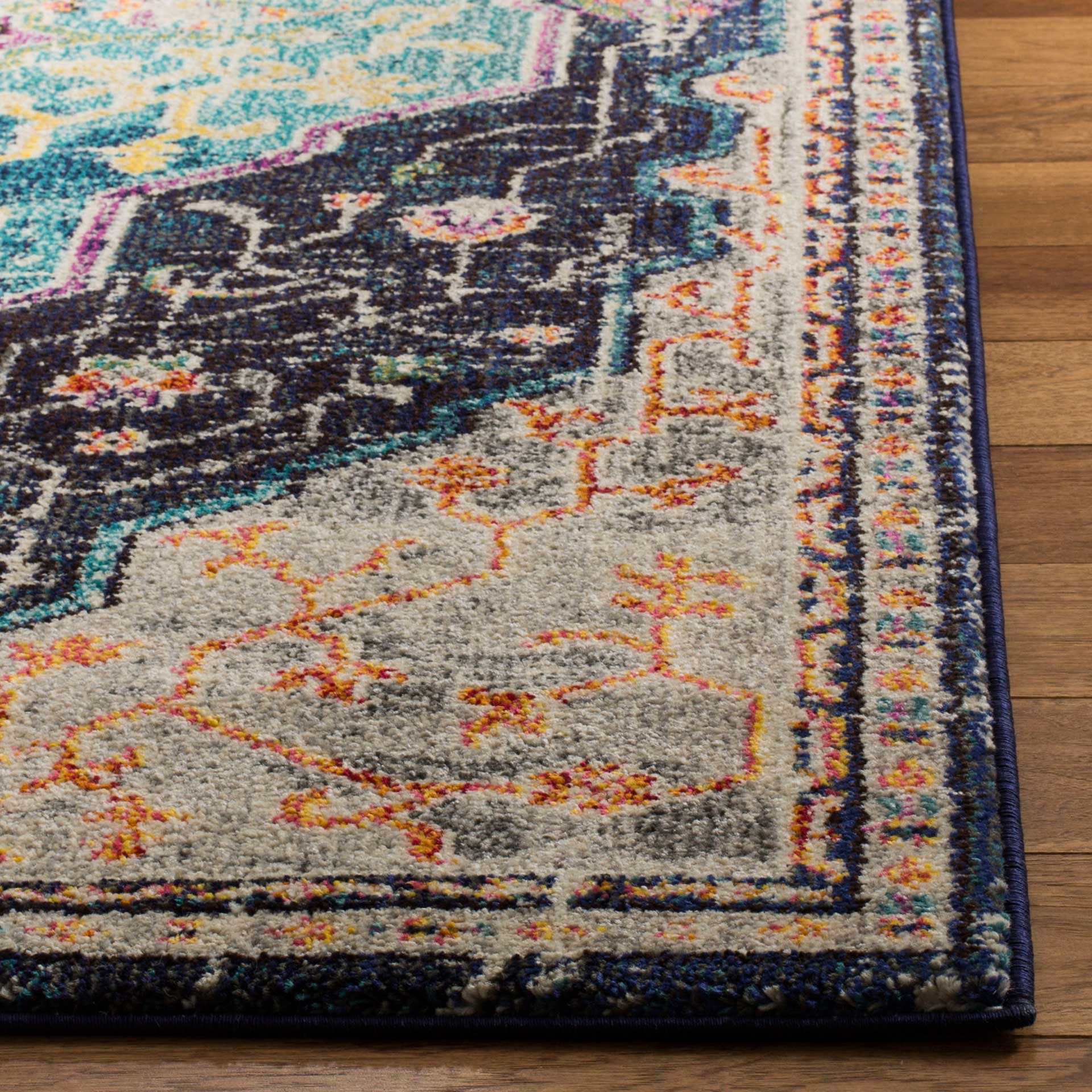 Monaco Black/Blue/Gray Area Rug - Image 4