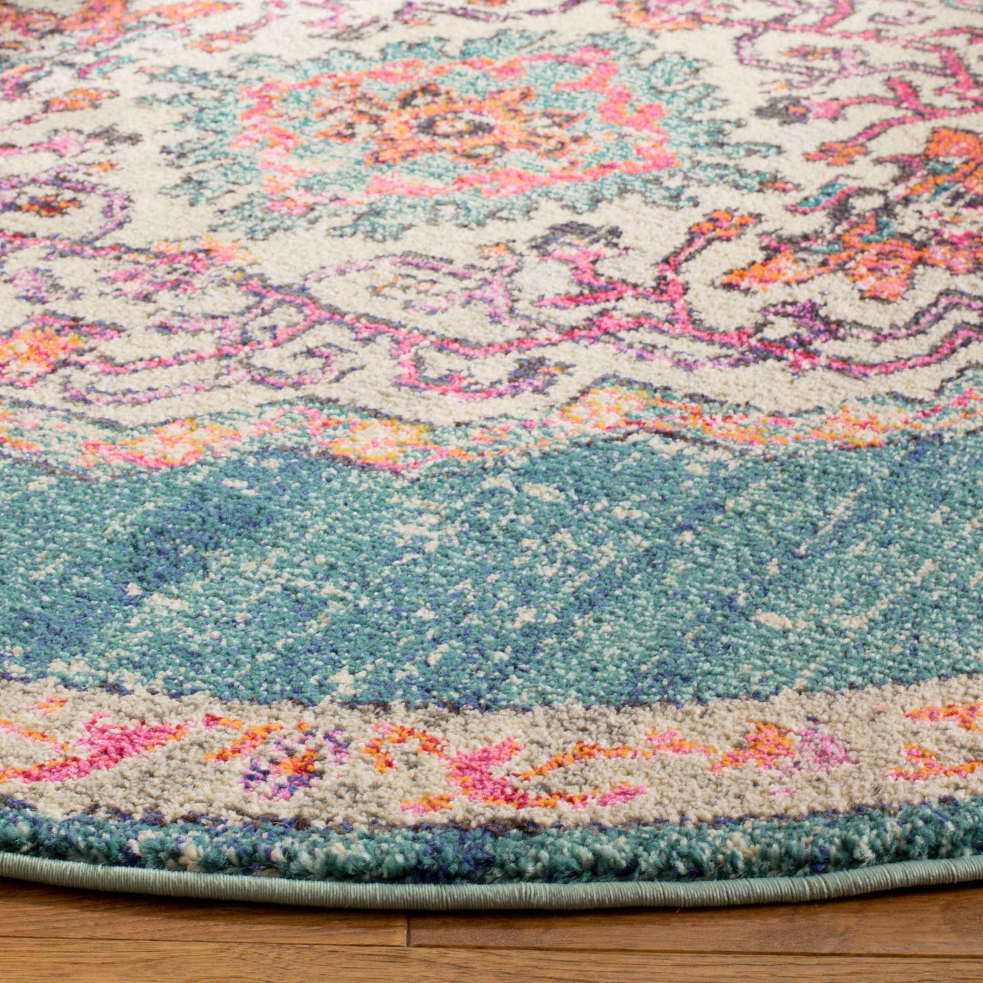 Monaco Blue/Multi Round Rug - Image 2