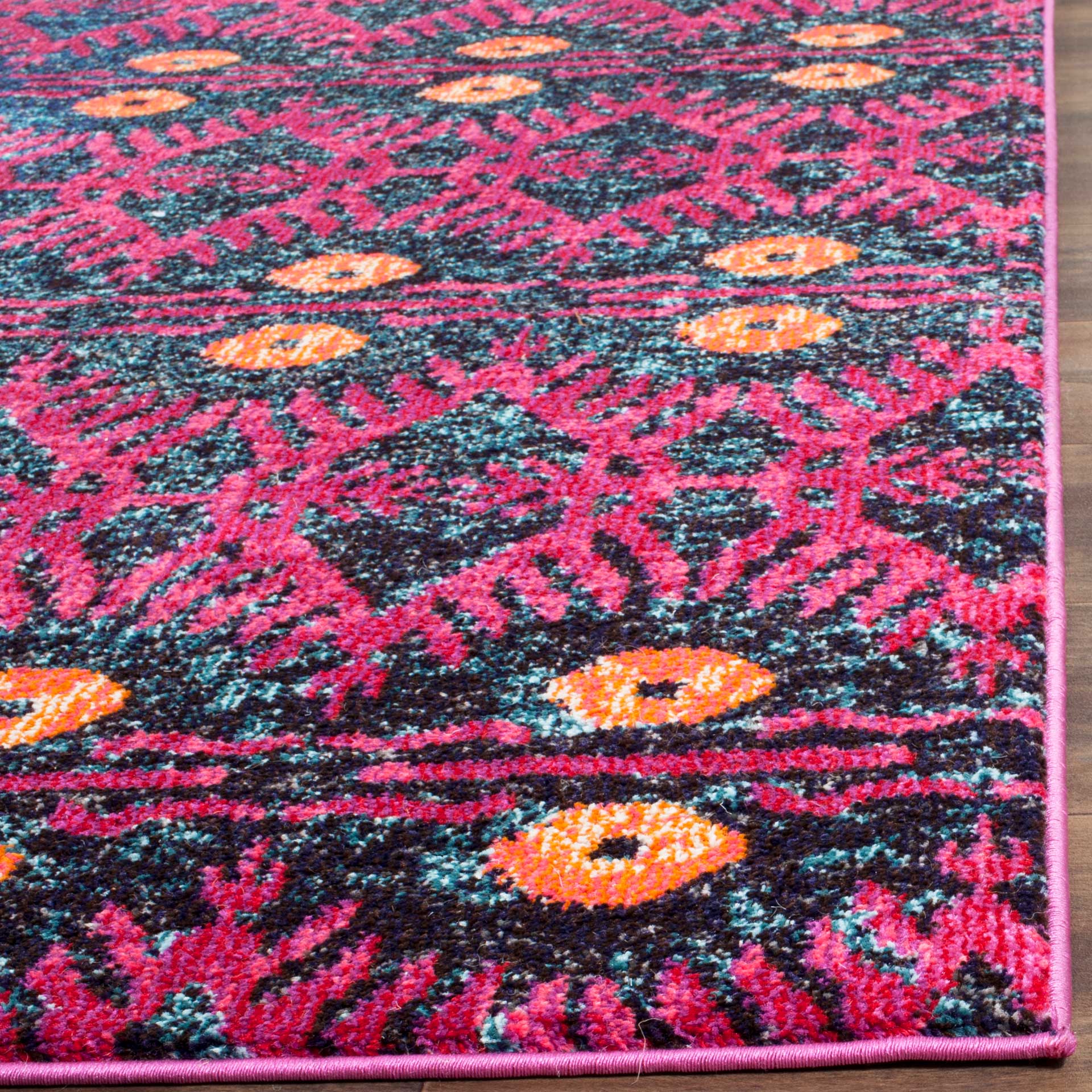 Monaco Bohemian Pink/Multi Area Rug - Image 8