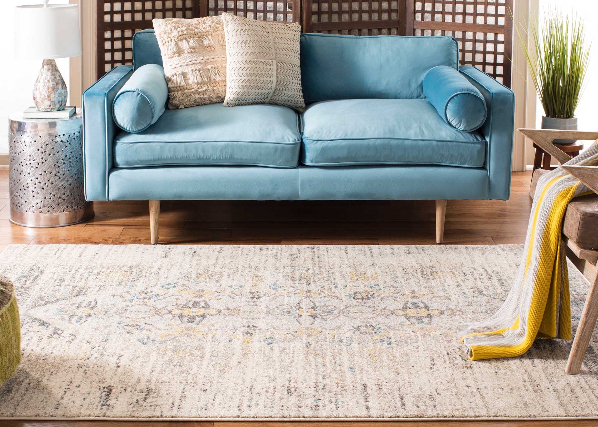 Monaco Distressed Gray/Multi Area Rug - Image 12