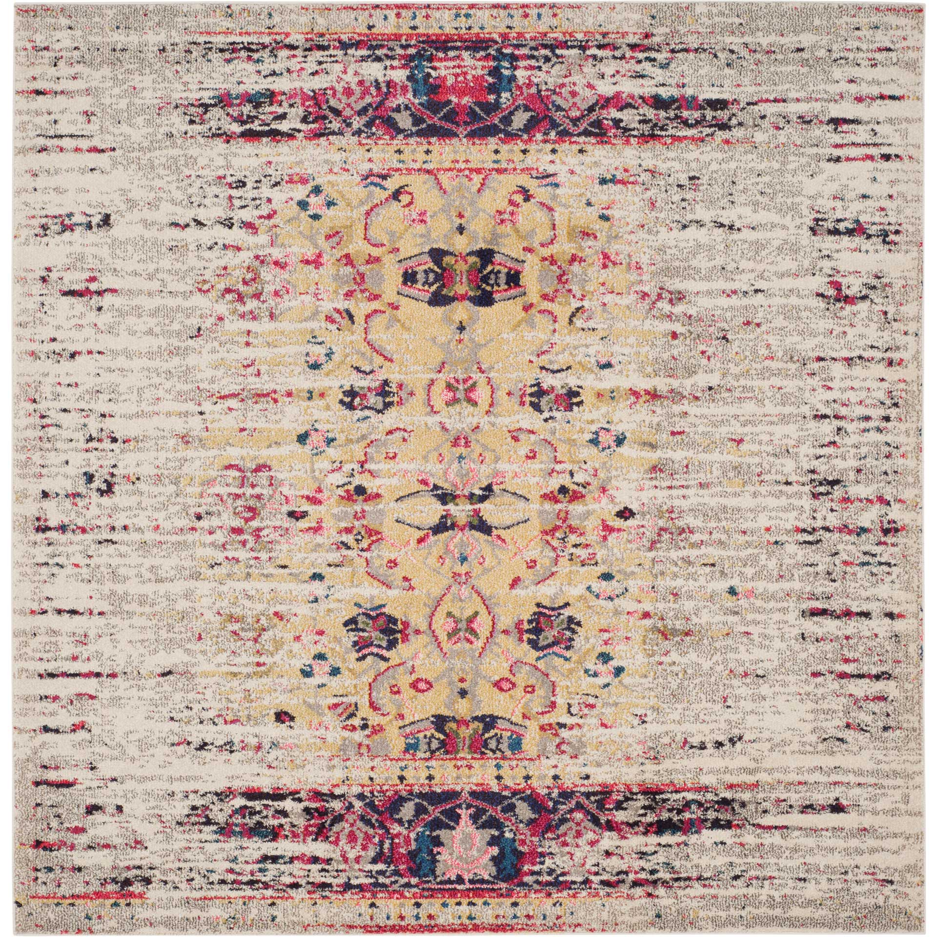 Monaco Distressed Ivory/Pink Area Rug - Image 2