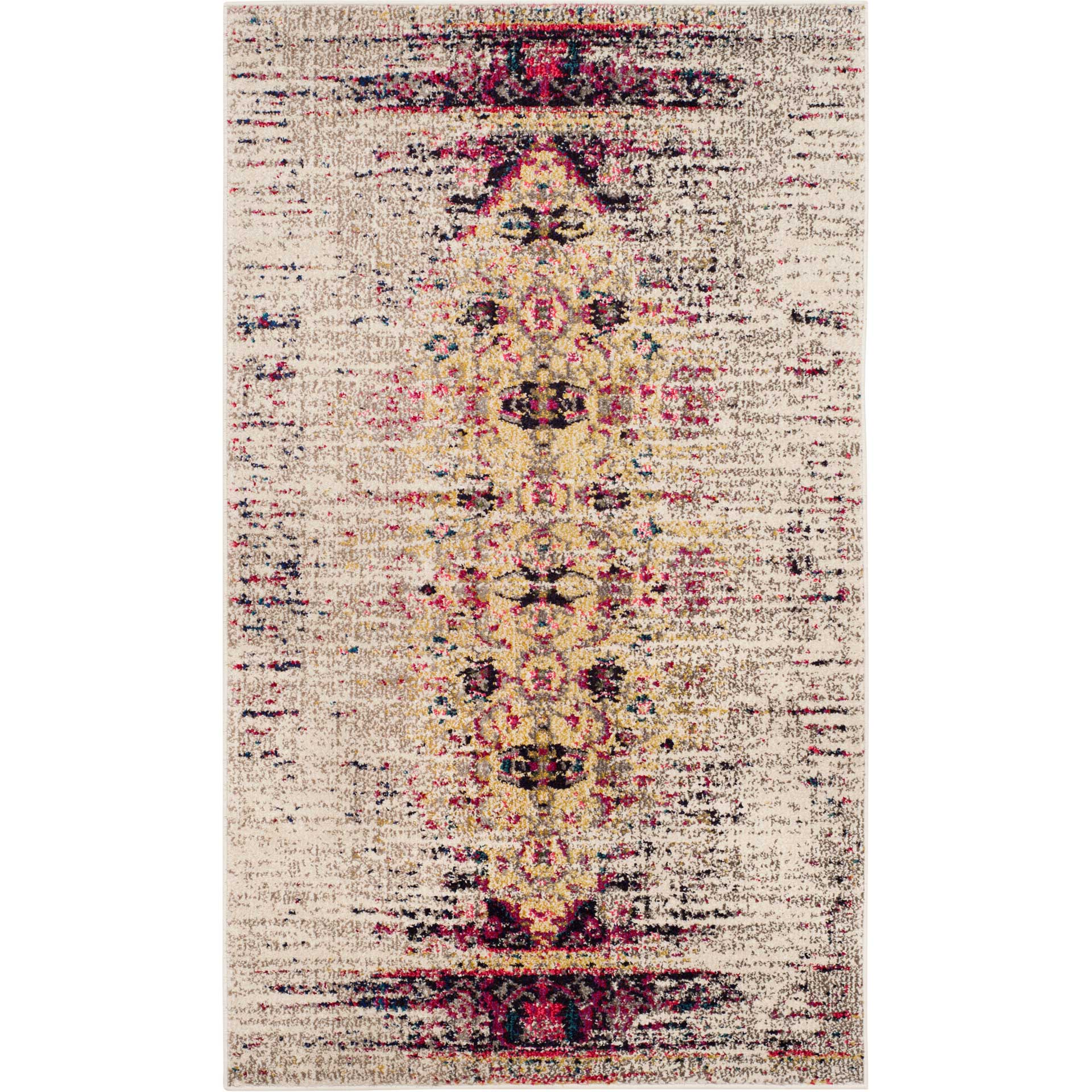 Monaco Distressed Ivory/Pink Area Rug - Image 5