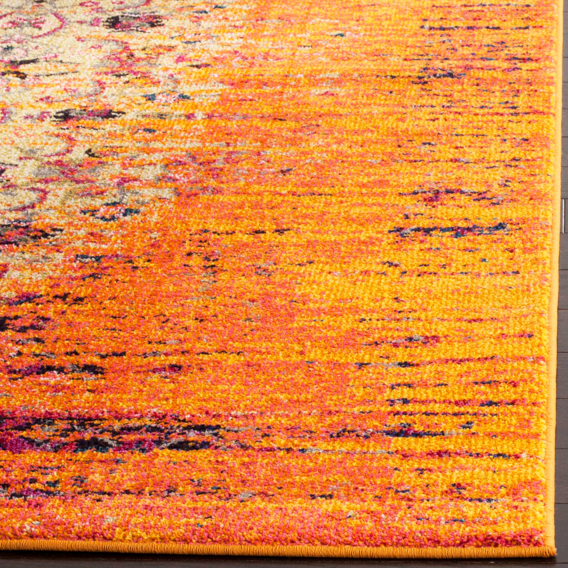 Monaco Distressed Orange/Multi Area Rug - Image 6