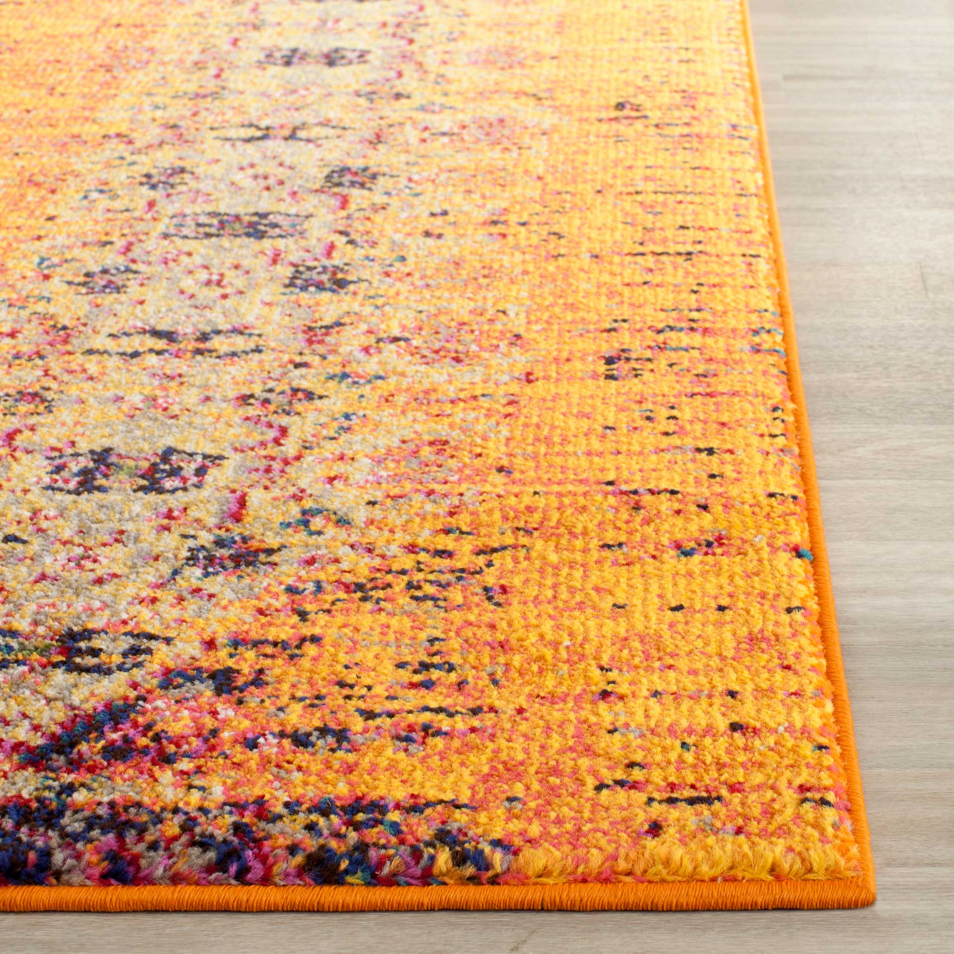 Monaco Distressed Orange/Multi Runner Rug - Image 3