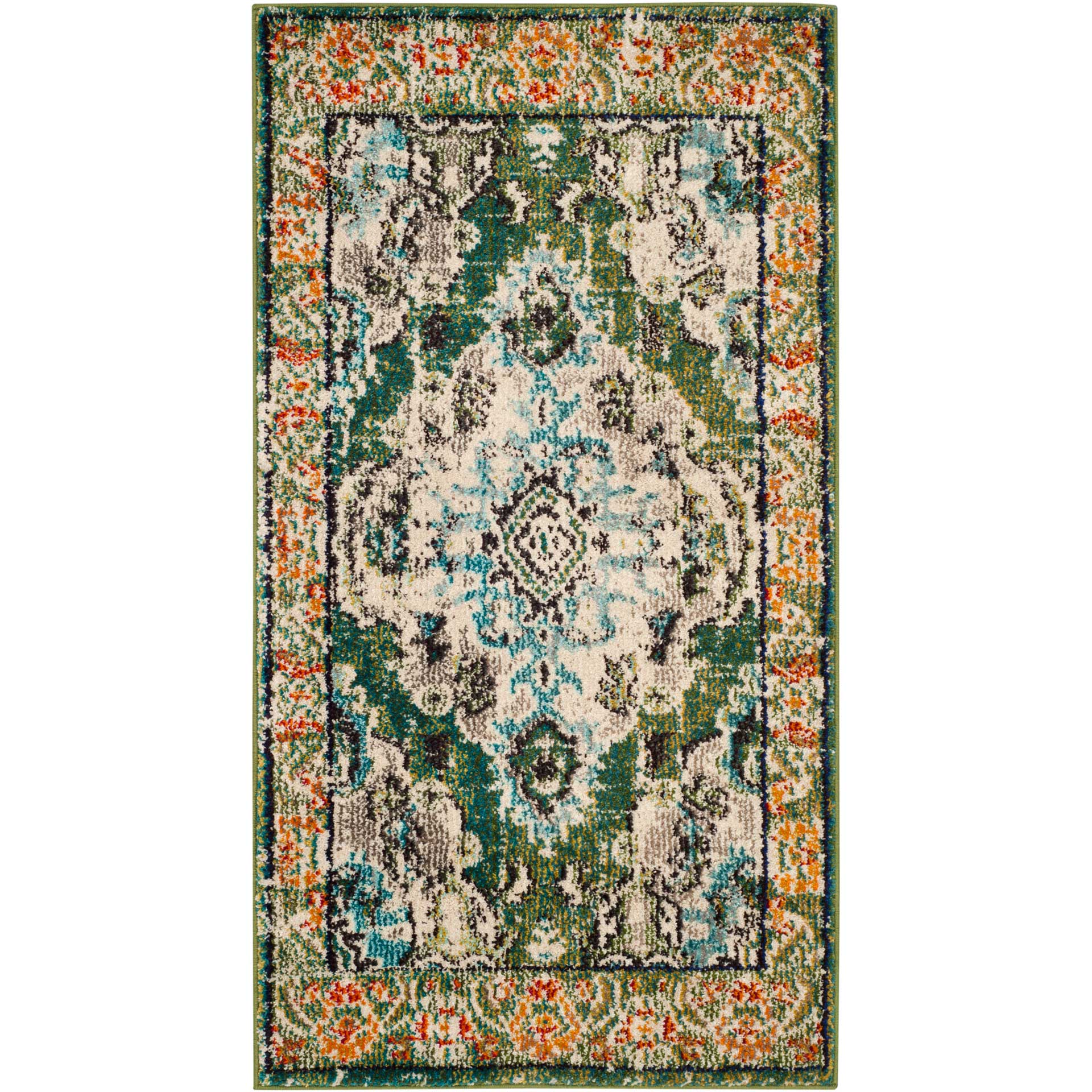 Monaco Forest Green/Light Blue Area Rug - Image 4