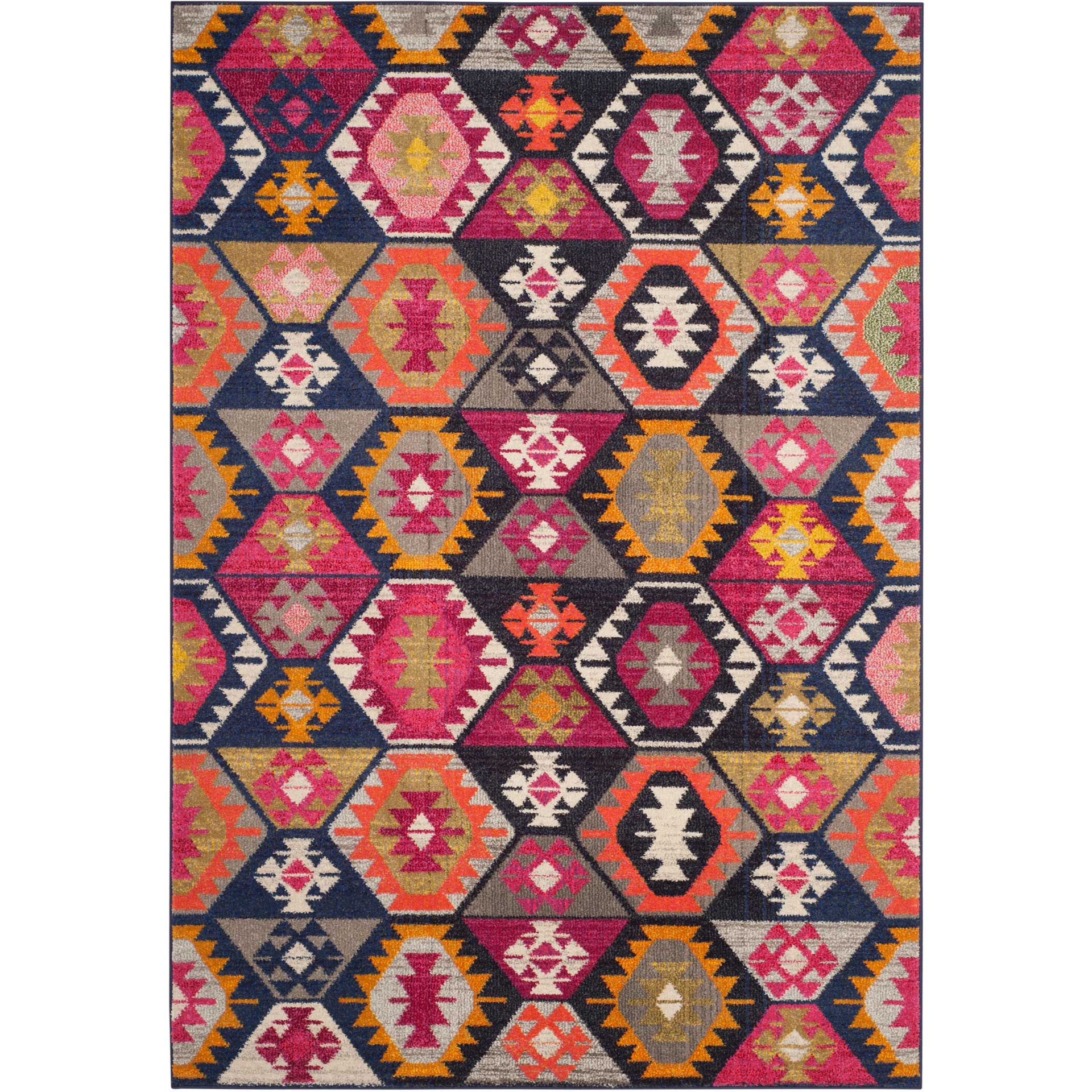 Monaco Fuchsia/Multi Area Rug - Image 2
