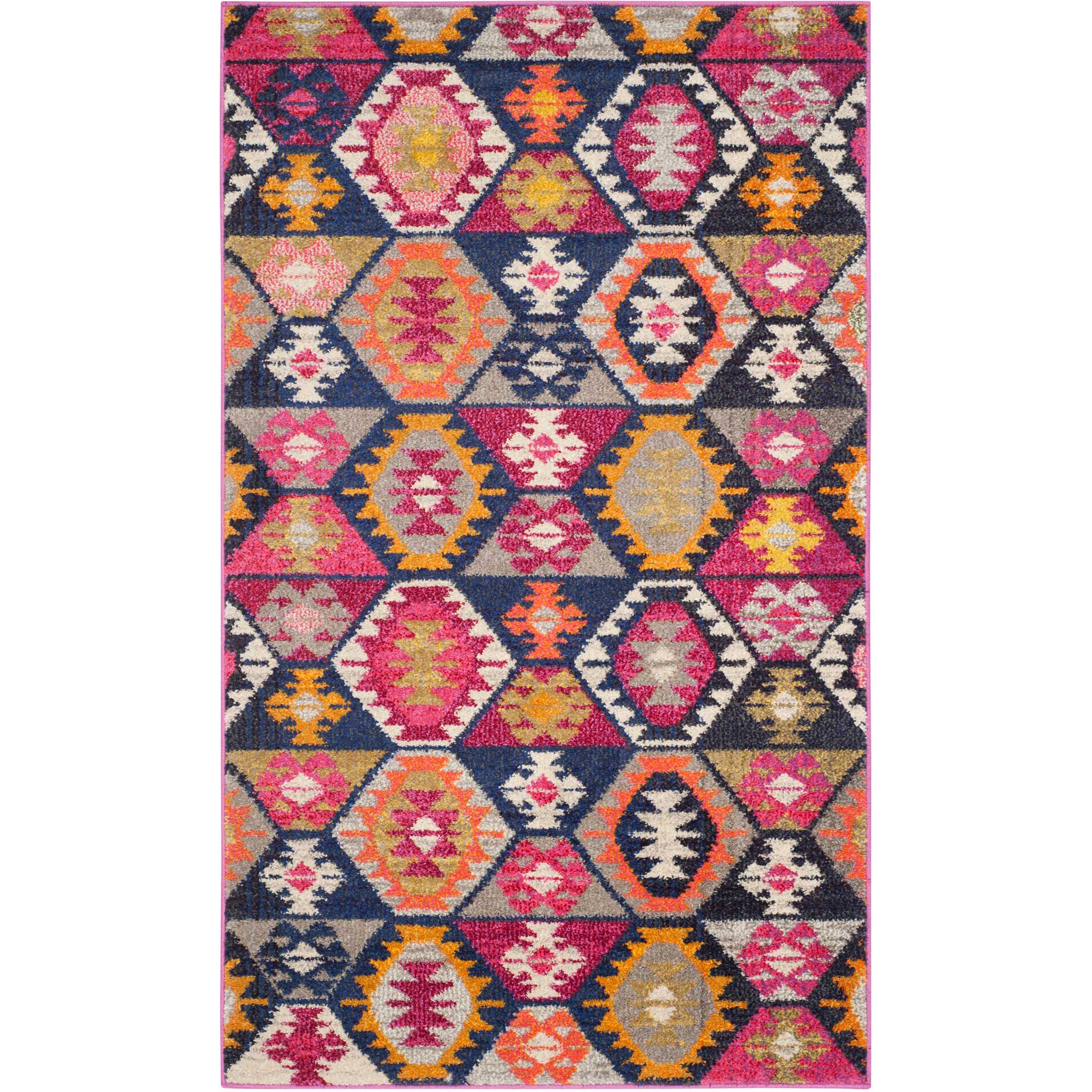 Monaco Fuchsia/Multi Area Rug - Image 3