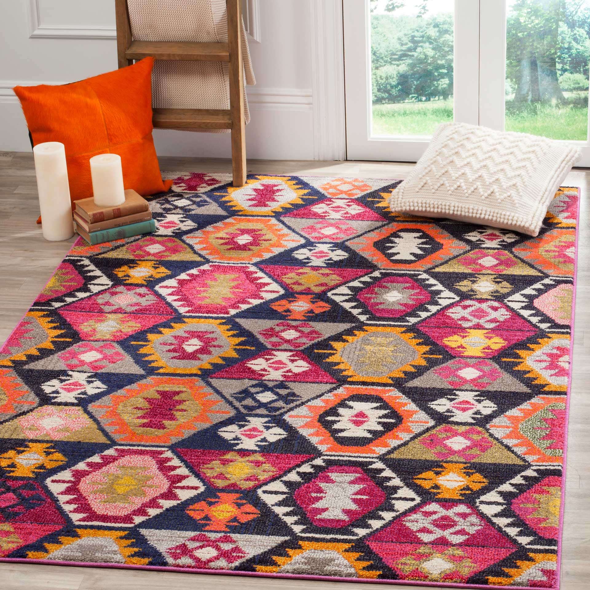 Monaco Fuchsia/Multi Area Rug - Image 9