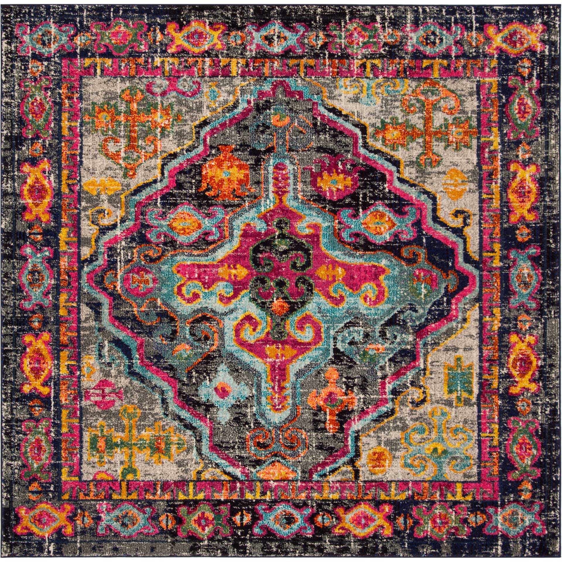 Monaco Gray/Fuchsia Area Rug - Image 2