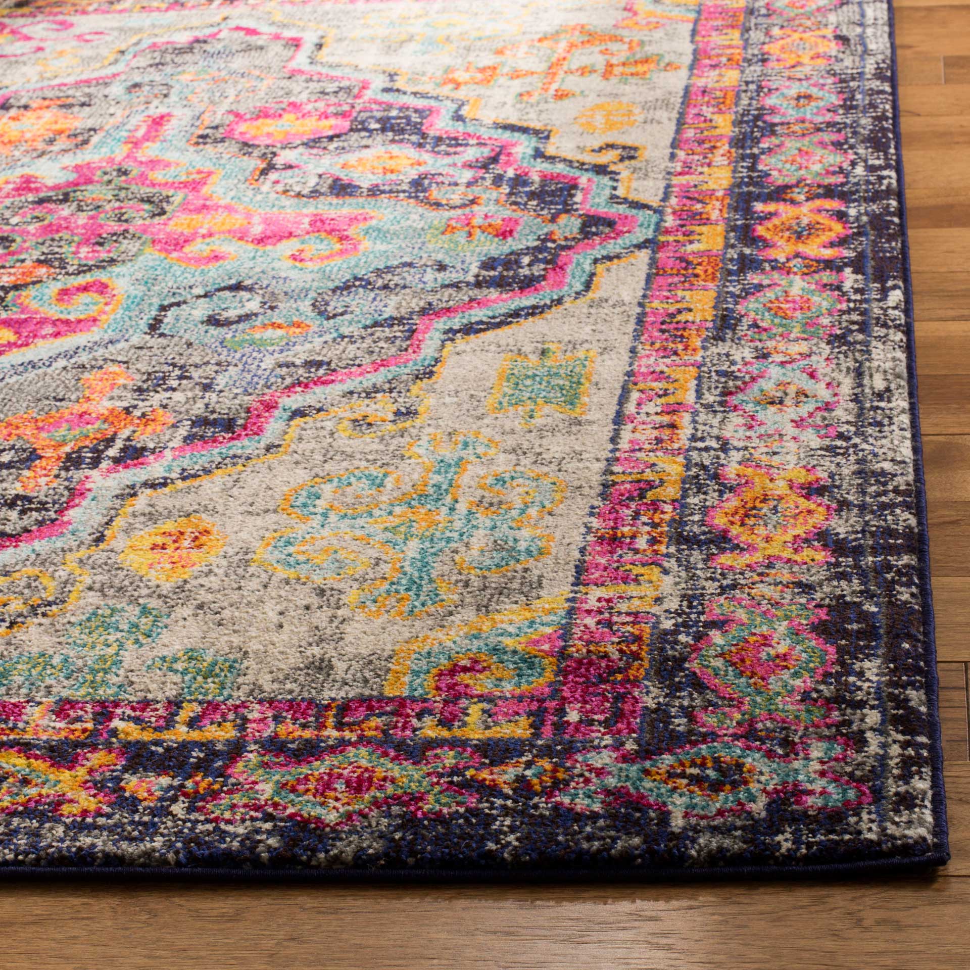 Monaco Gray/Fuchsia Area Rug - Image 4