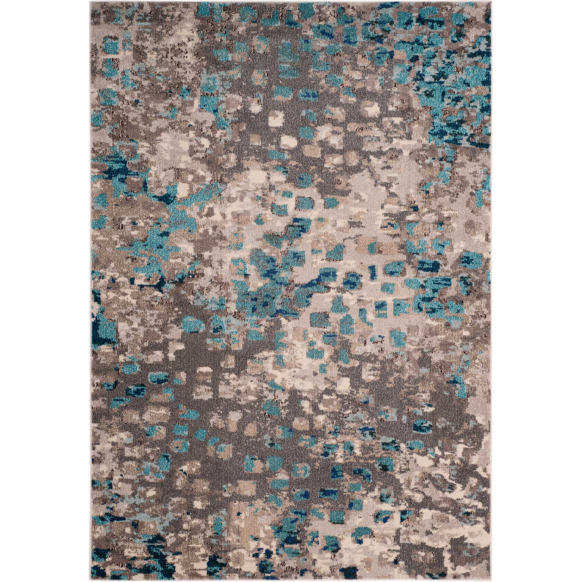 Monaco Gray/Light Blue Area Rug - Image 3