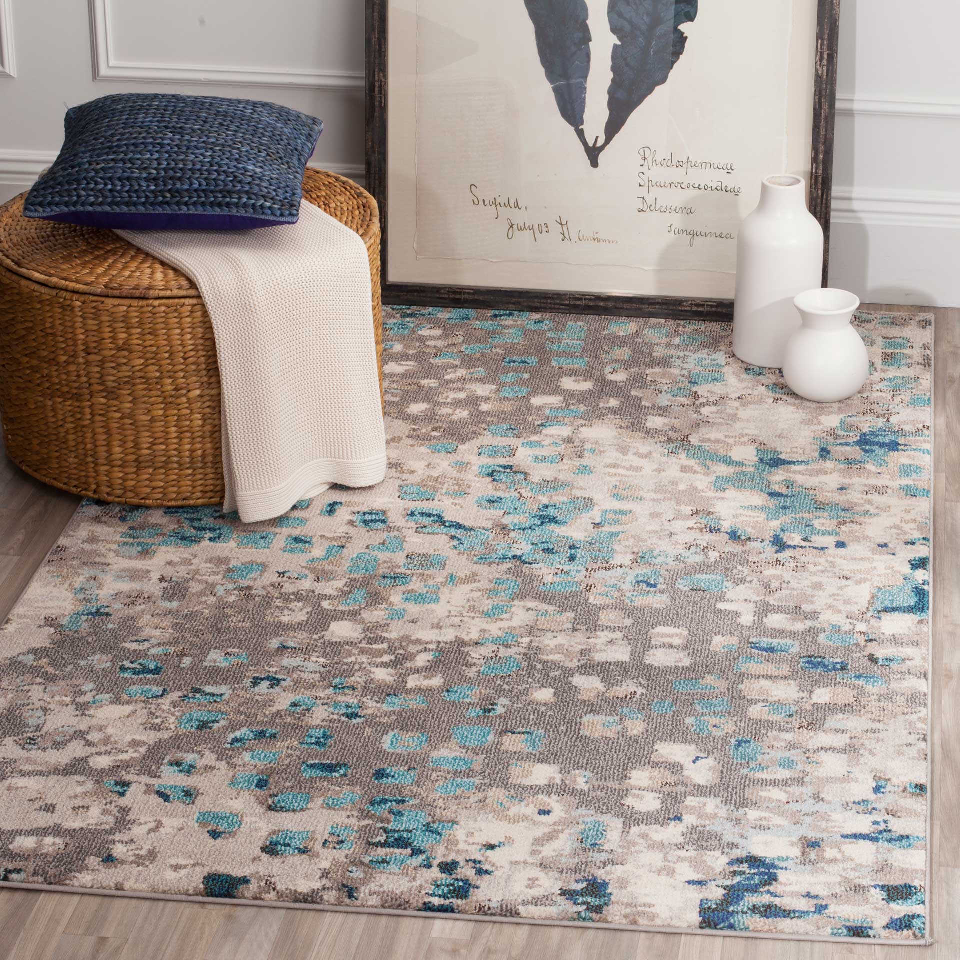 Monaco Gray/Light Blue Area Rug - Image 7