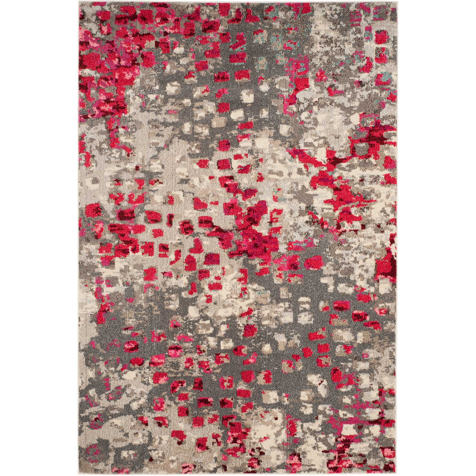 Monaco Gray/Red Area Rug - Image 3