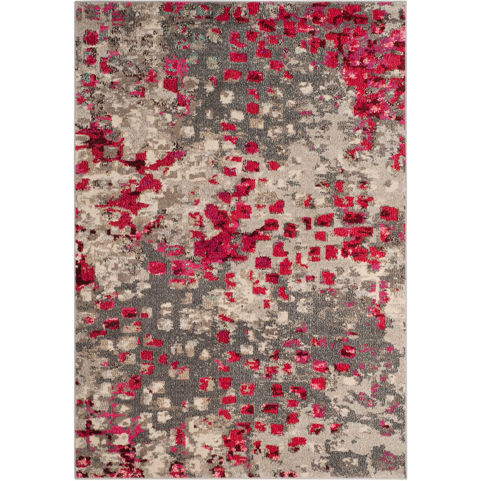 Monaco Gray/Red Area Rug - Image 4