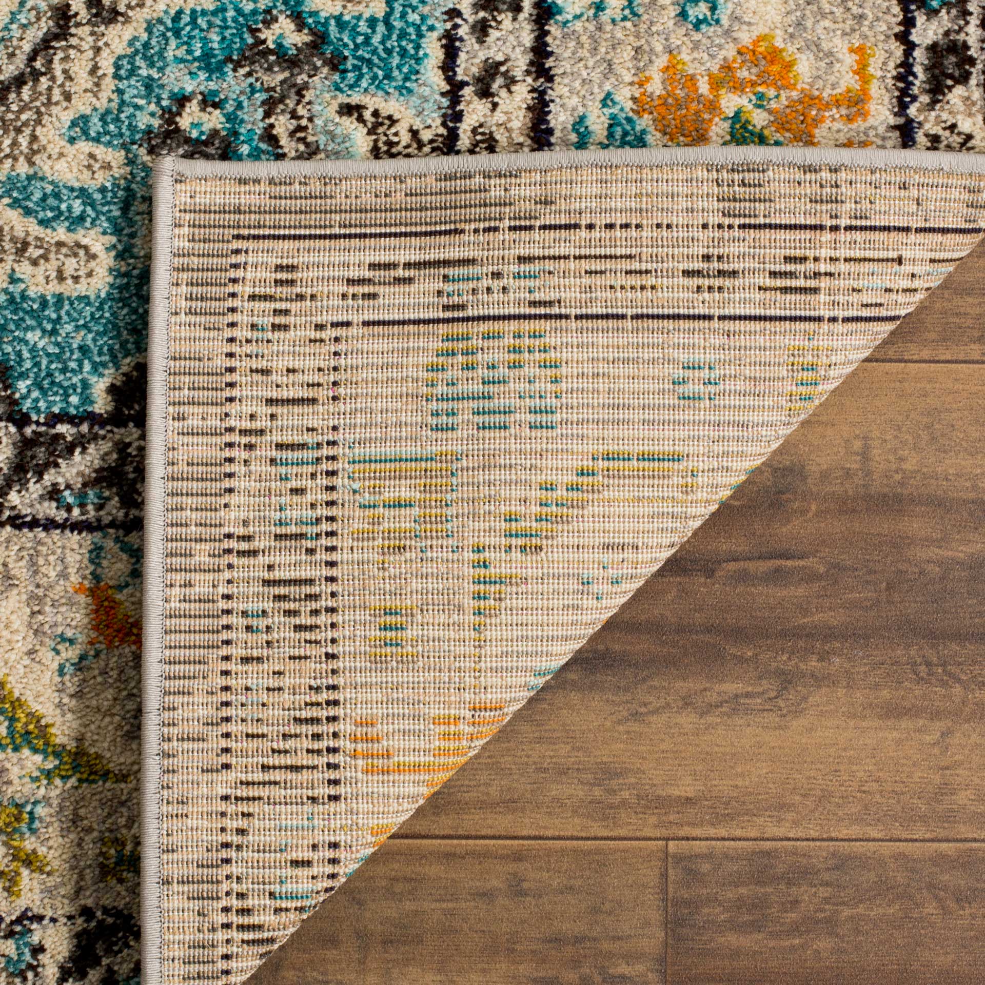 Monaco Gray/Turquoise Area Rug - Image 7