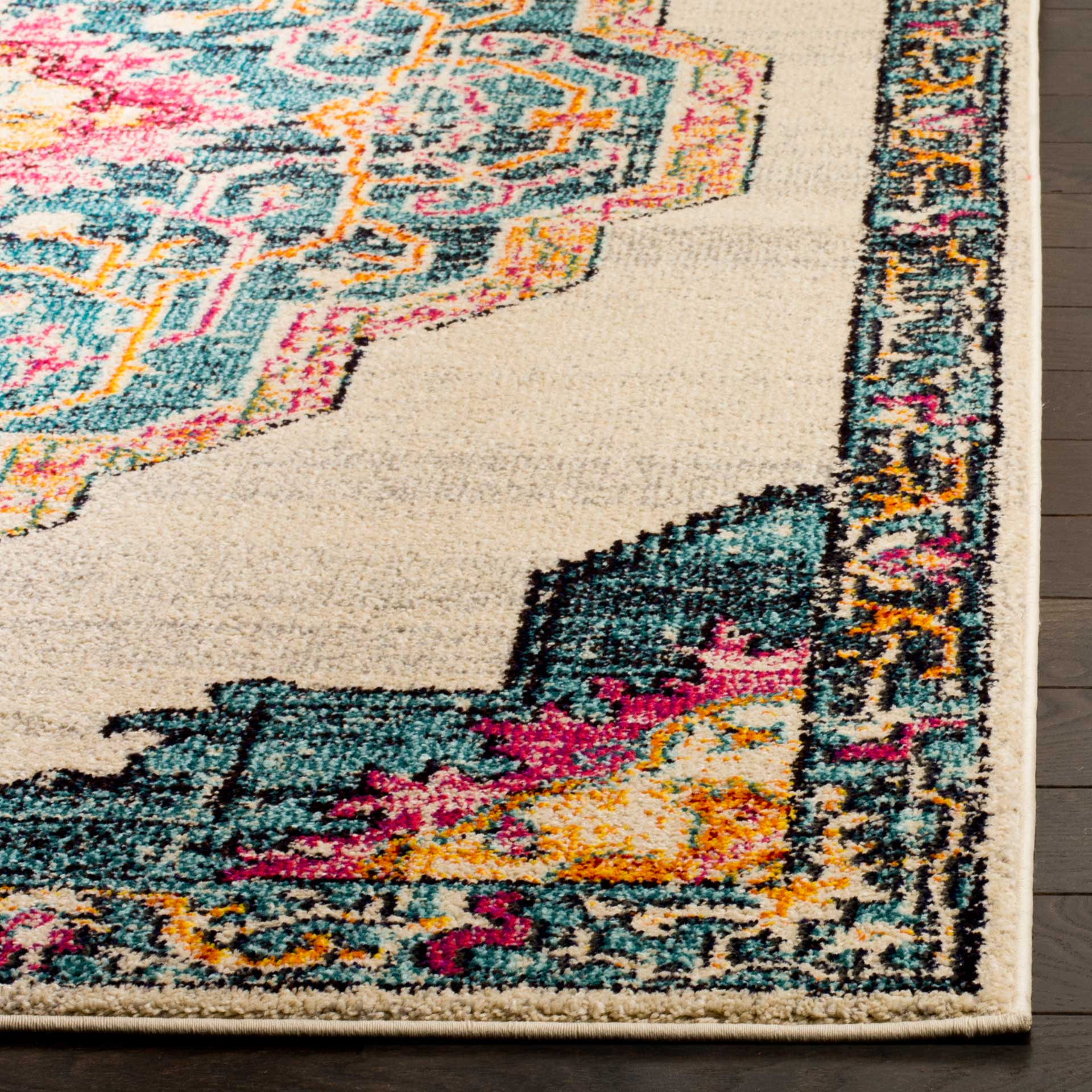 Monaco Ivory/Teal Area Rug - Image 3