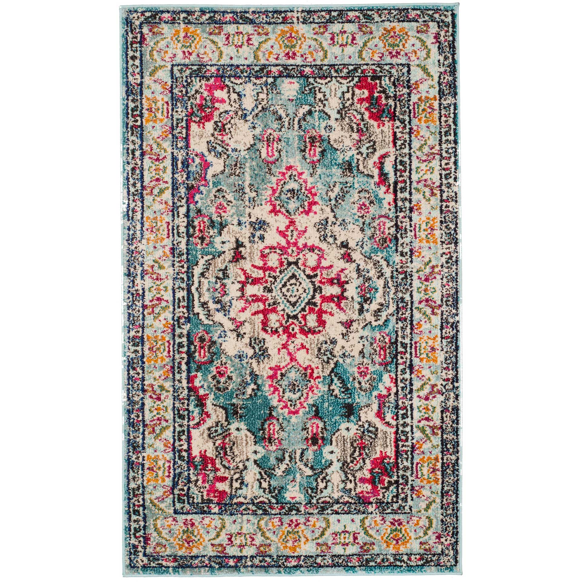 Monaco Light Blue/Fuchsia Area Rug - Image 3