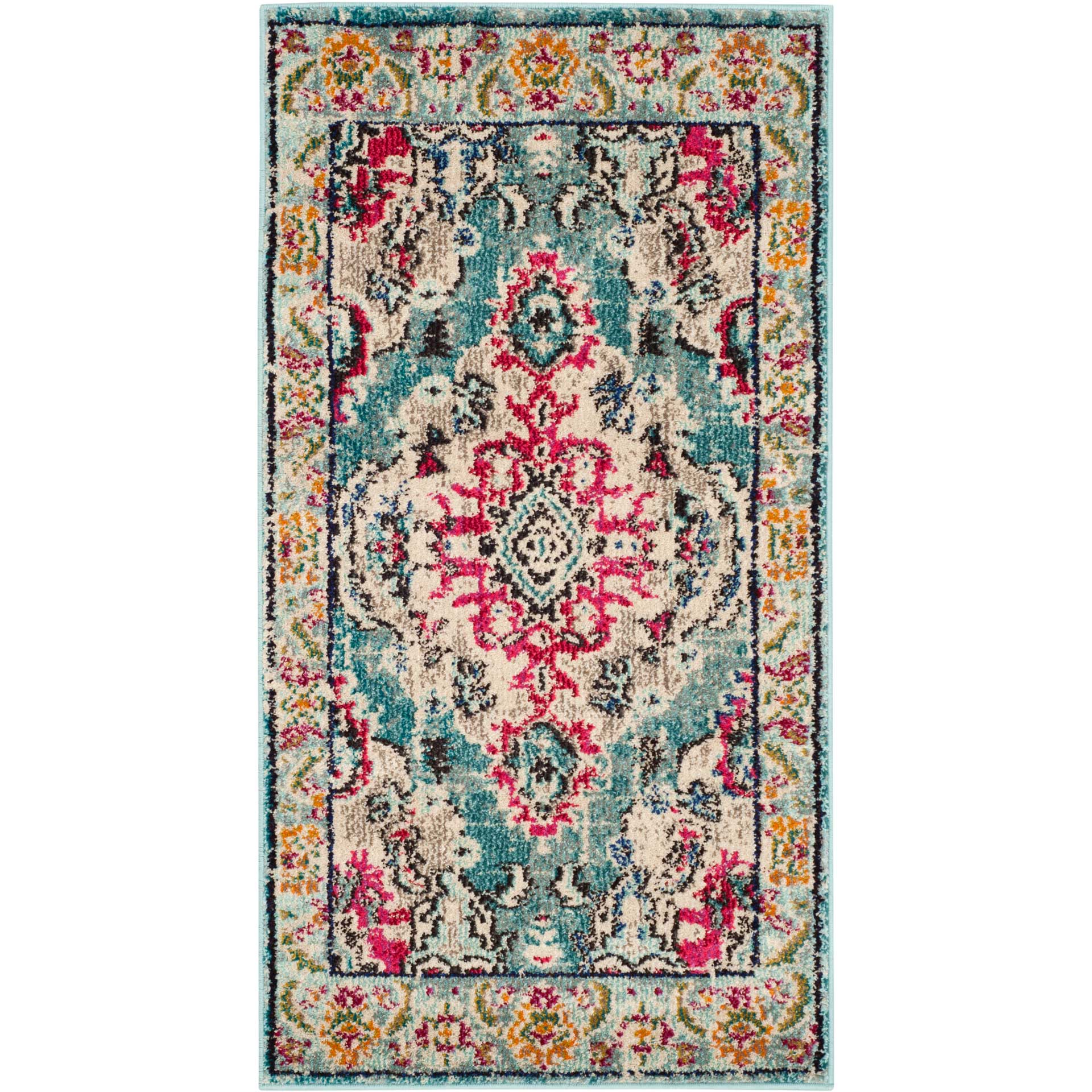Monaco Light Blue/Fuchsia Area Rug - Image 4