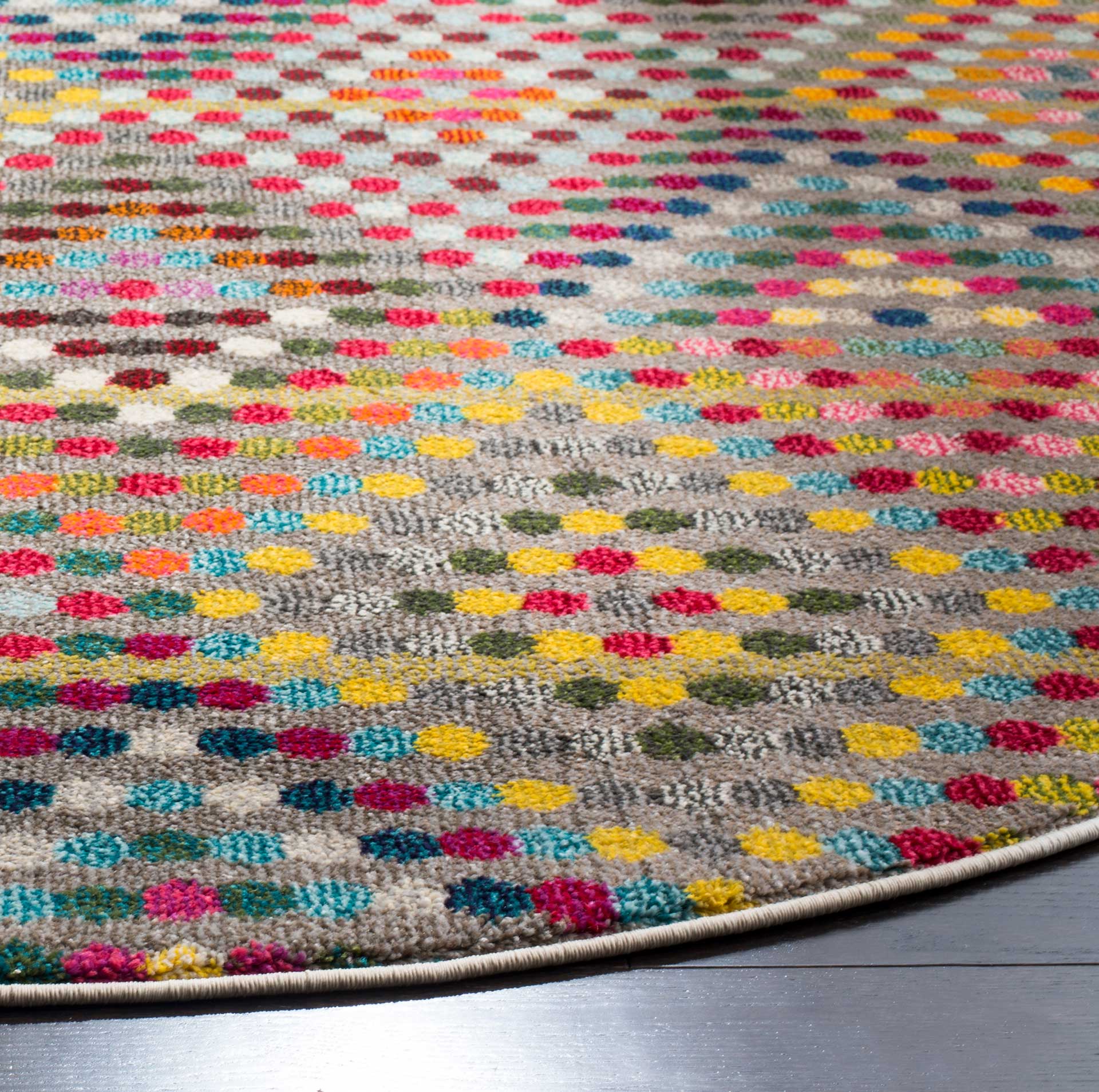 Monaco Multi/Beige Round Rug - Image 2