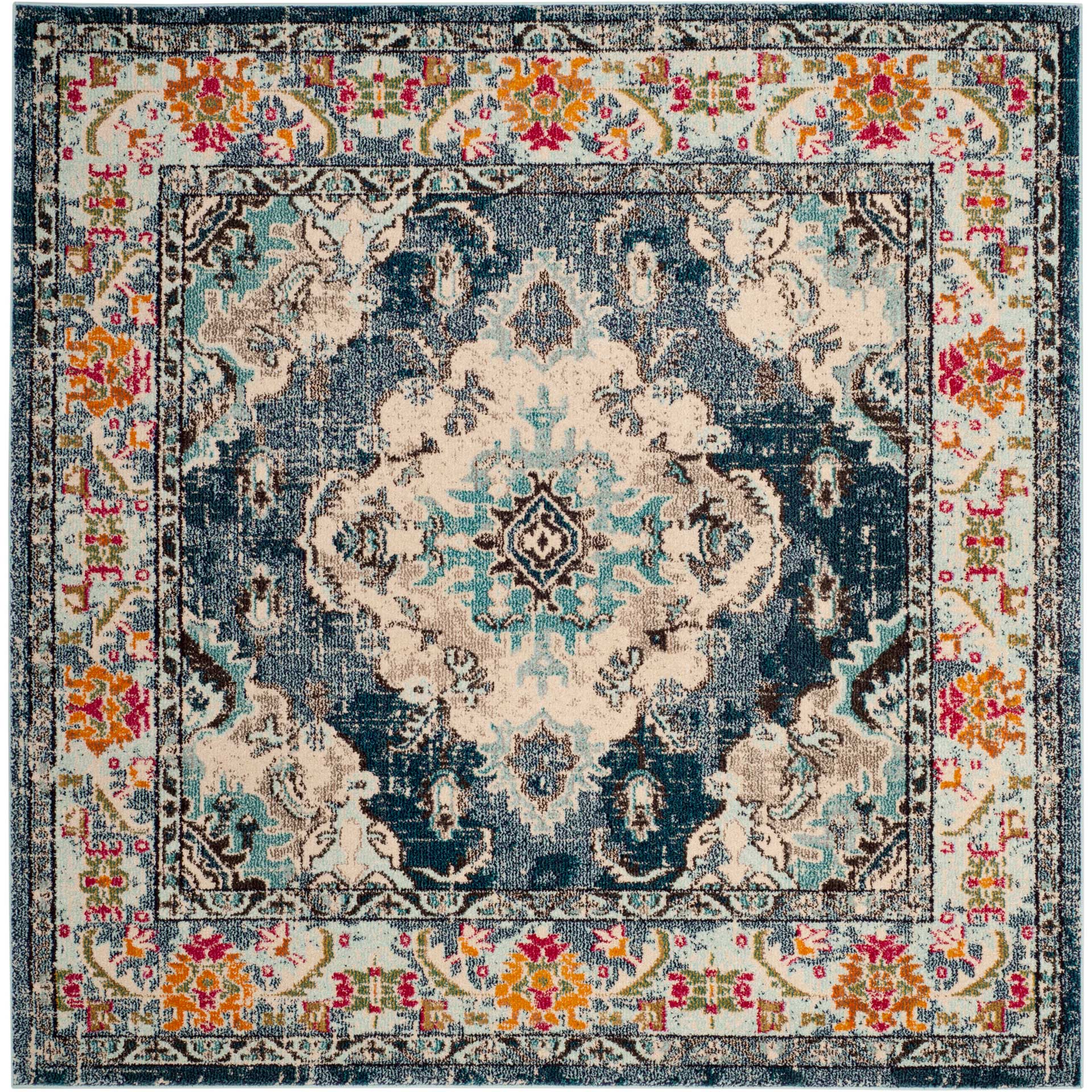 Monaco Navy/Light Blue Area Rug - Image 2