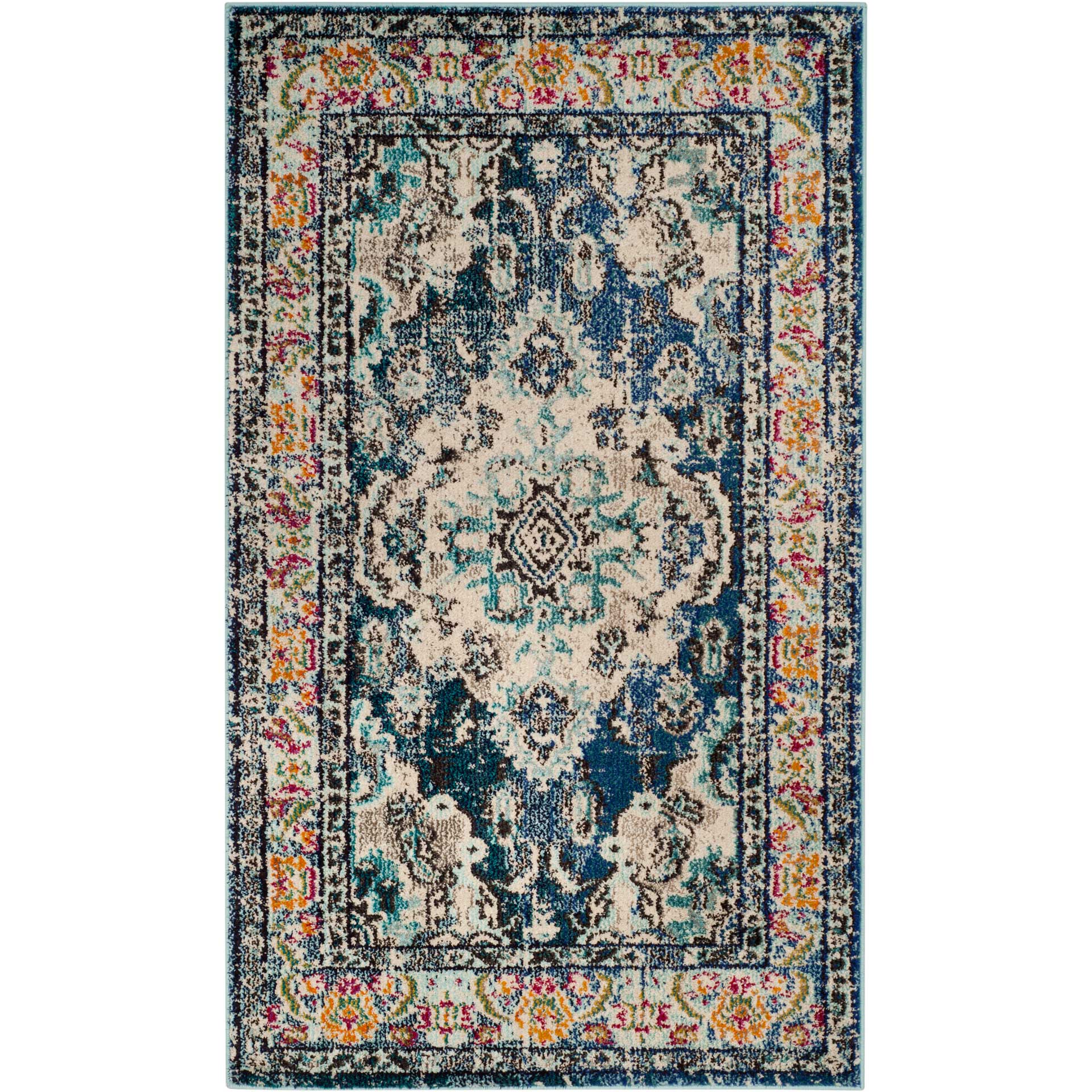 Monaco Navy/Light Blue Area Rug - Image 3