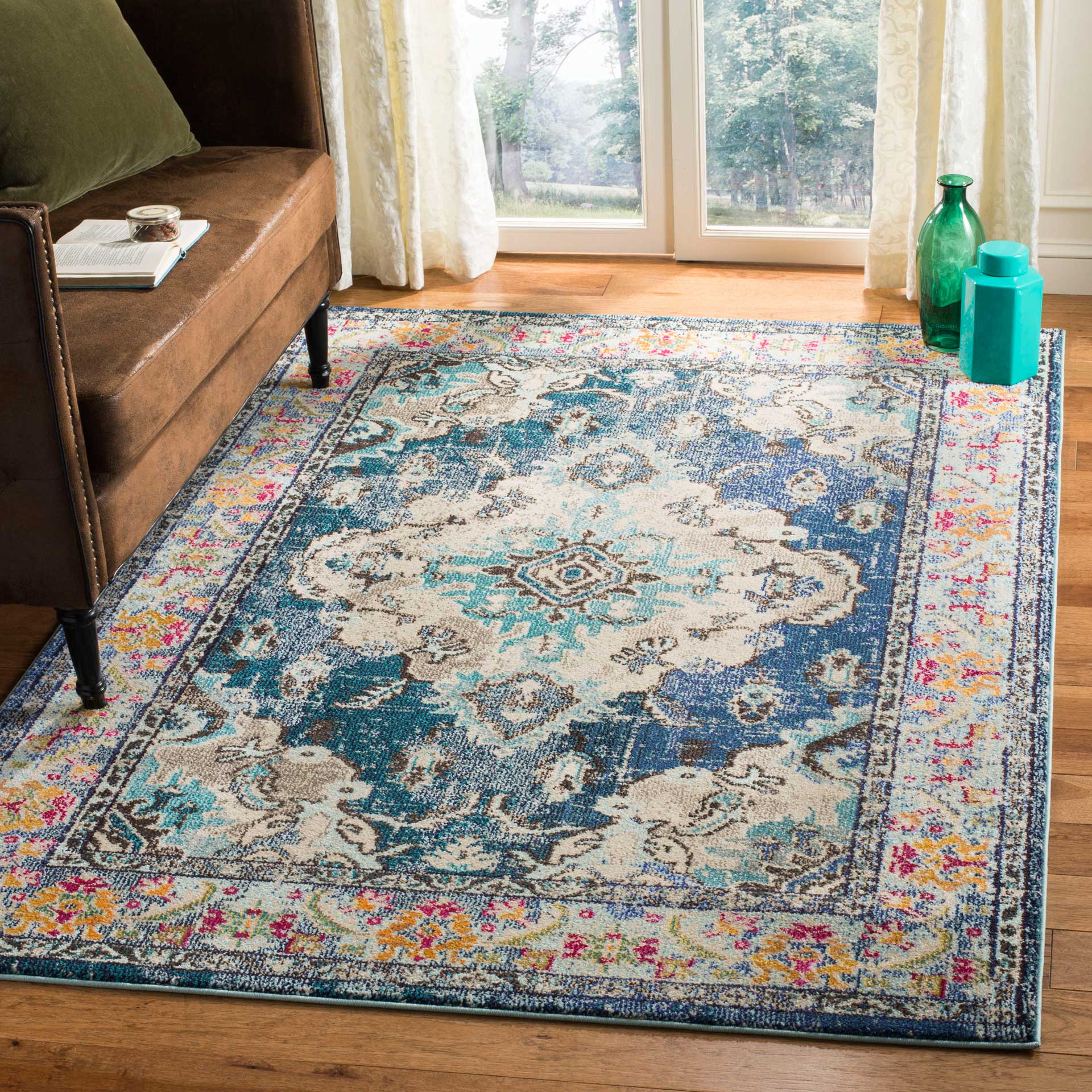 Monaco Navy/Light Blue Area Rug - Image 6