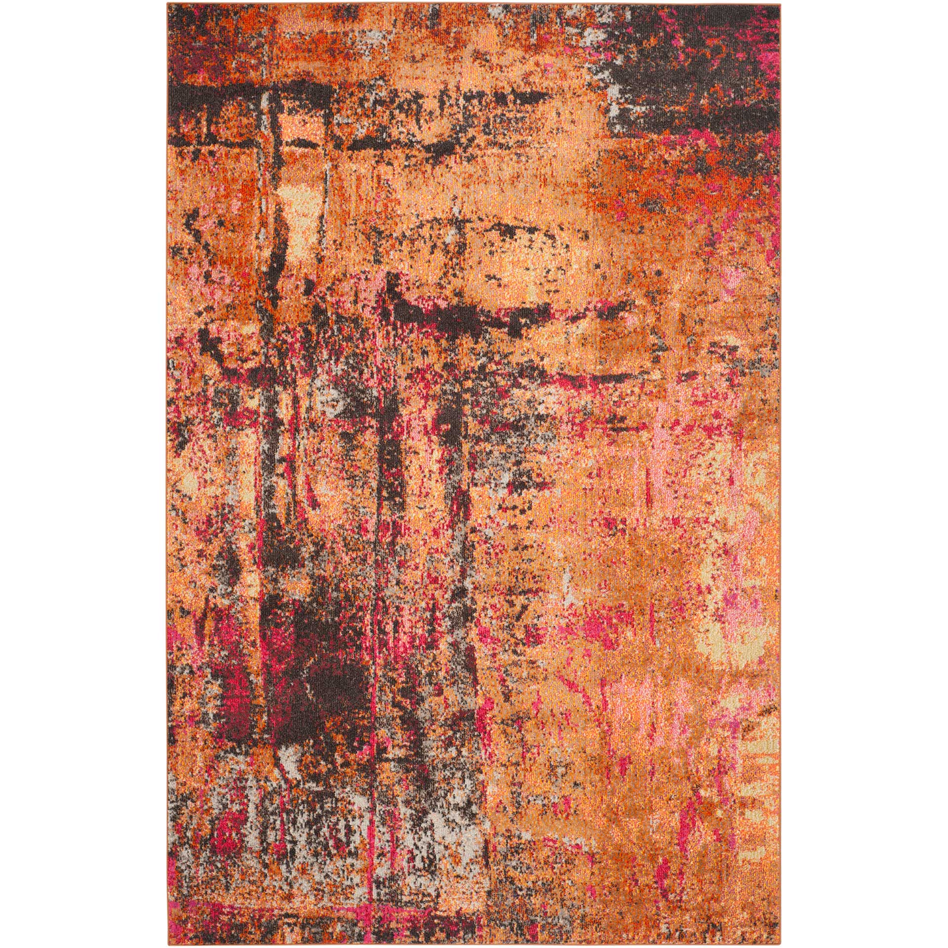 Monaco Orange/Multi Area Rug - Image 2