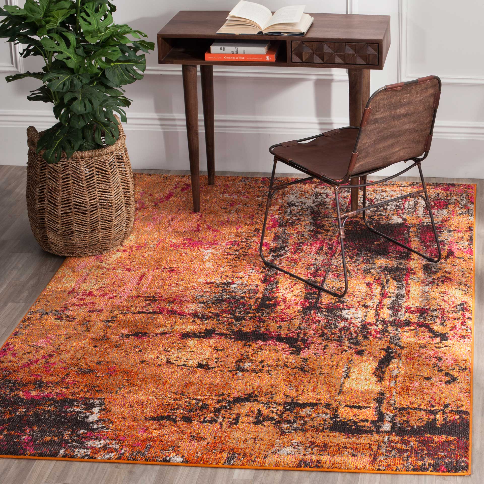 Monaco Orange/Multi Area Rug - Image 8