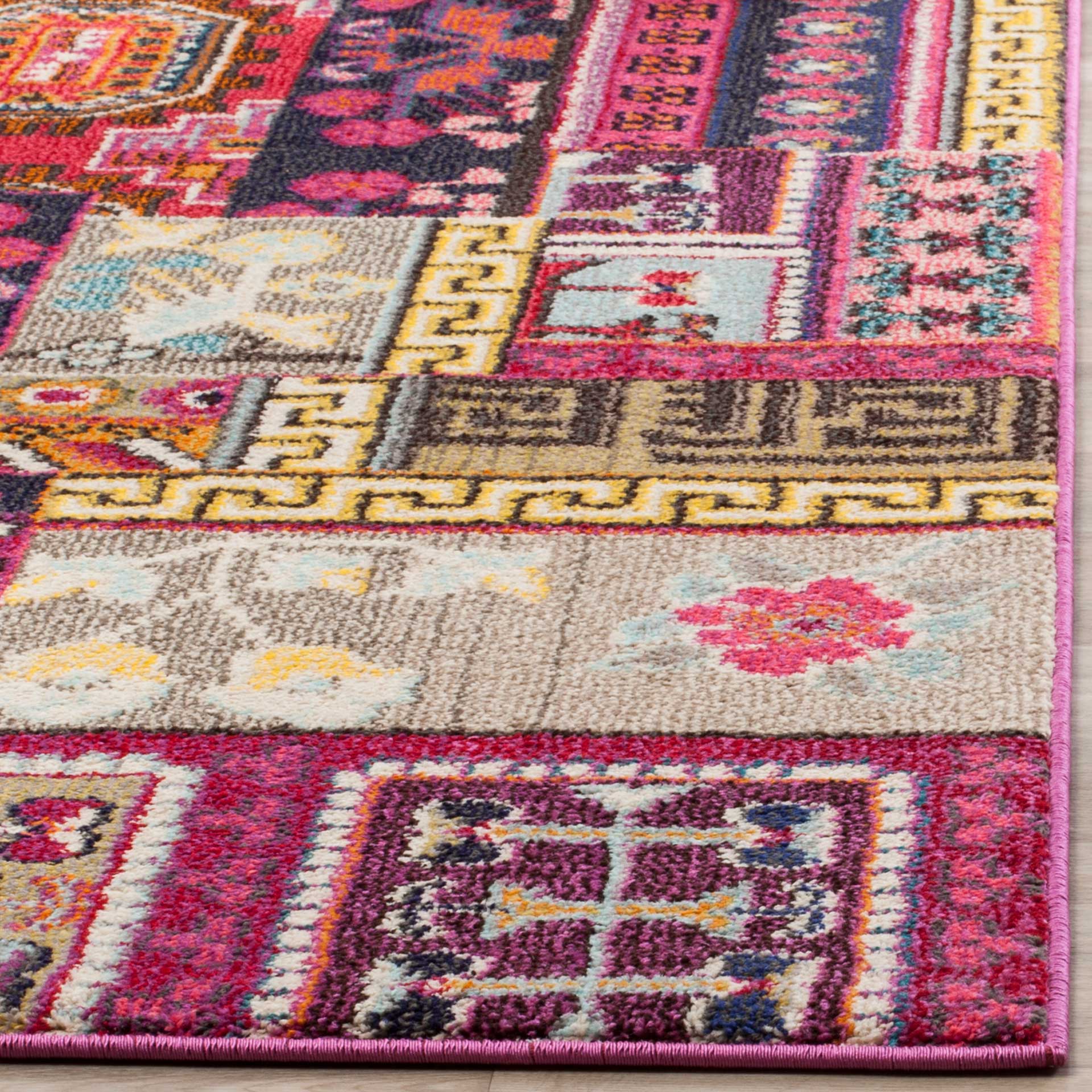Monaco Patchwork Pink/Multi Area Rug - Image 4