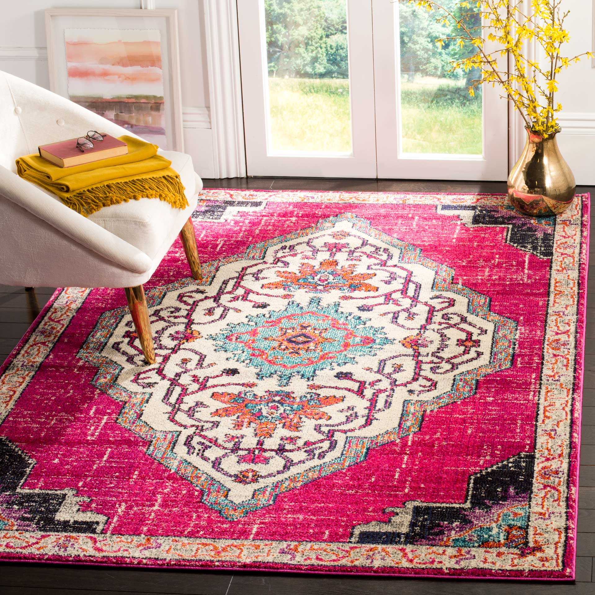 Monaco Pink/Ivory Area Rug - Image 5