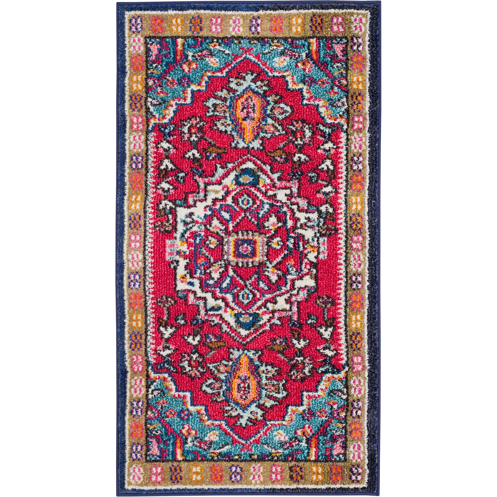 Monaco Red/Turquoise Area Rug - Image 7