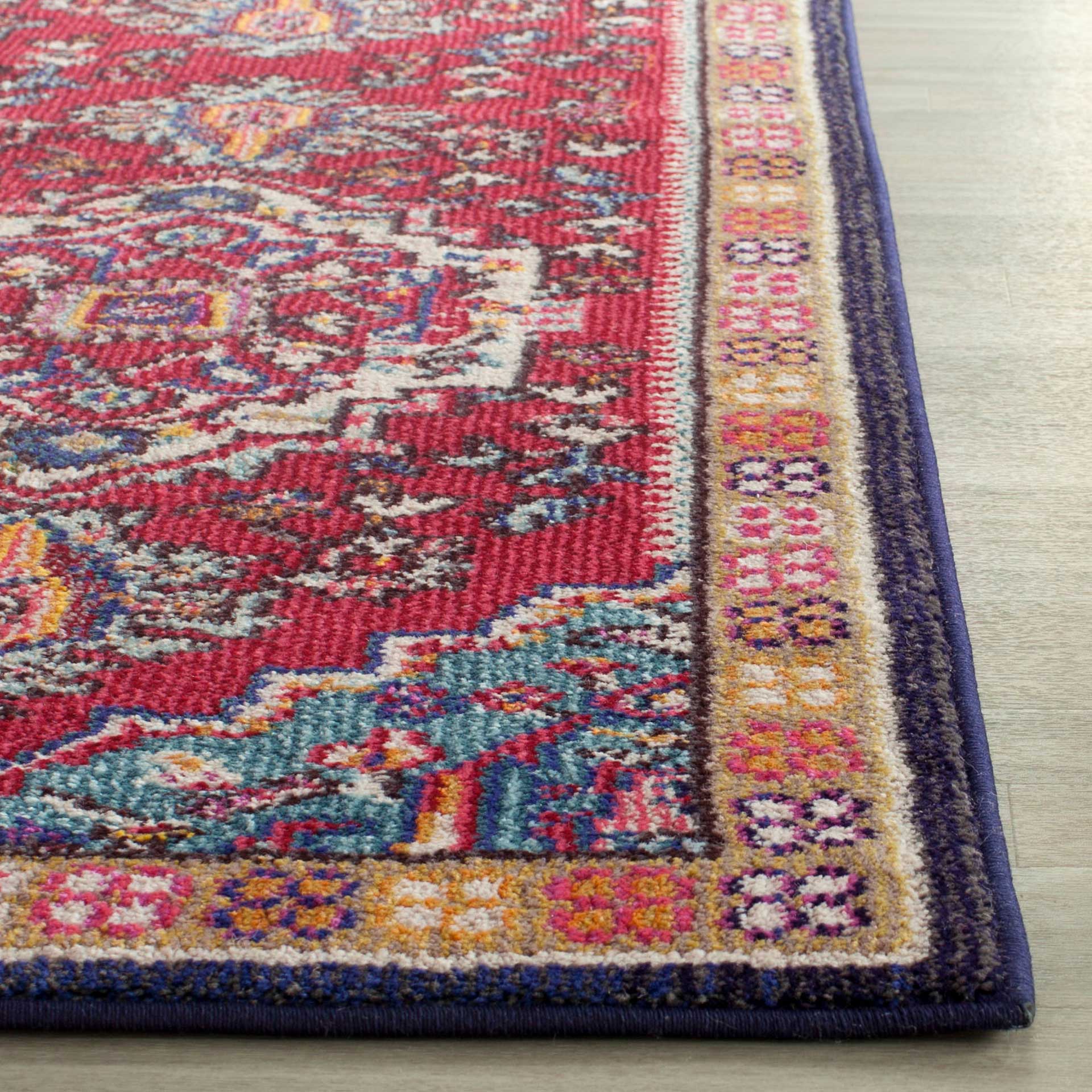 Monaco Red/Turquoise Runner Rug - Image 3