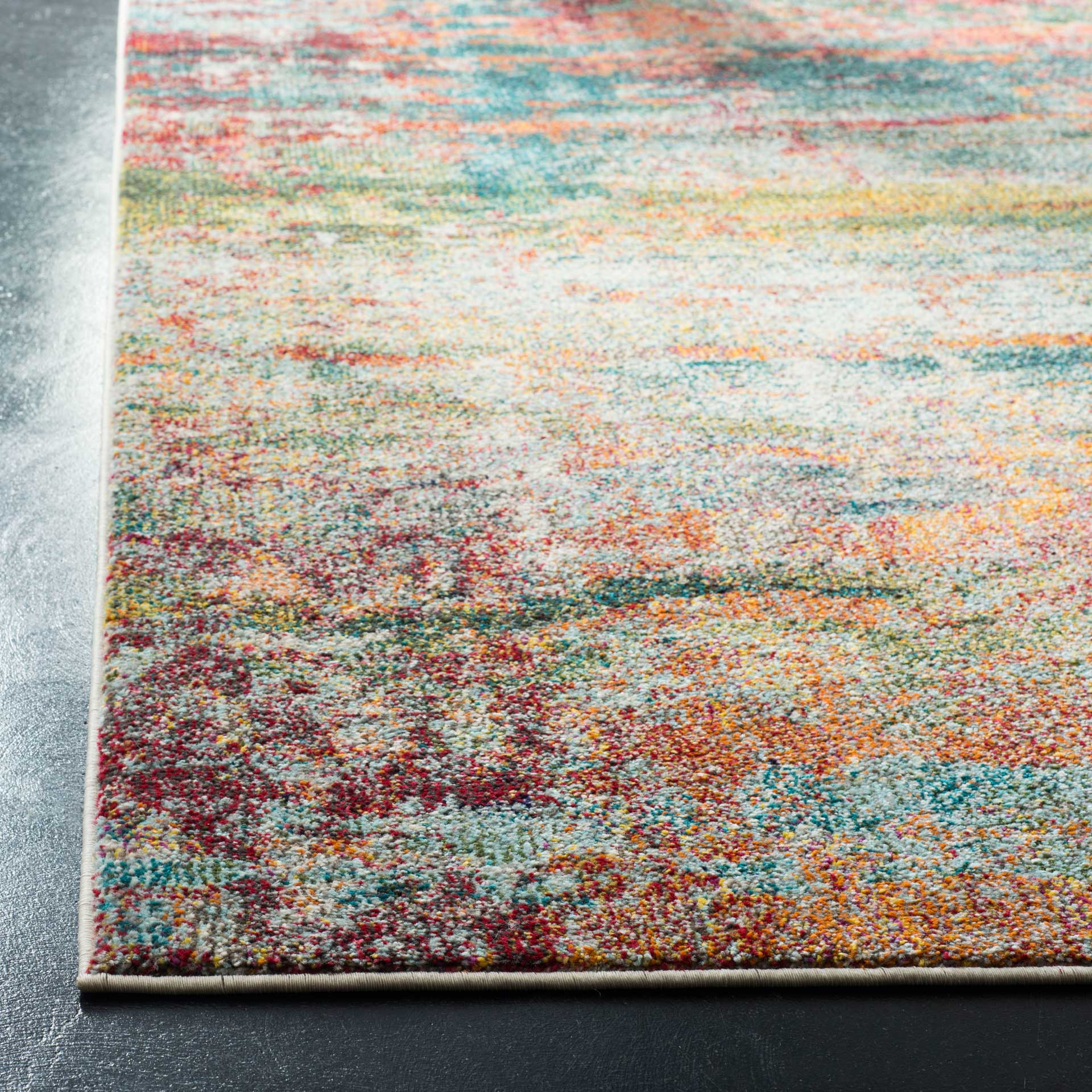 Monaco Teal/Orange Area Rug - Image 2