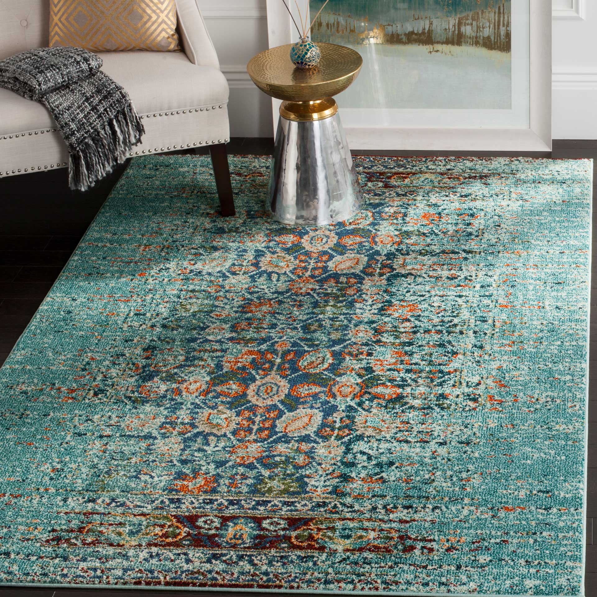 Monaco Washed Blue/Multi Area Rug - Image 10