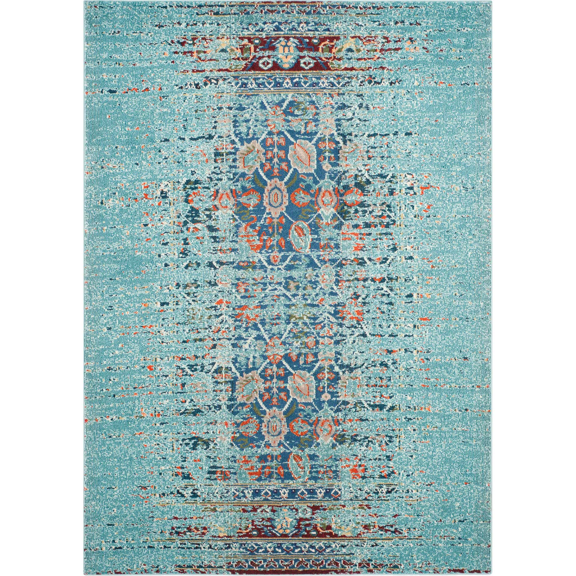 Monaco Washed Blue/Multi Area Rug - Image 2